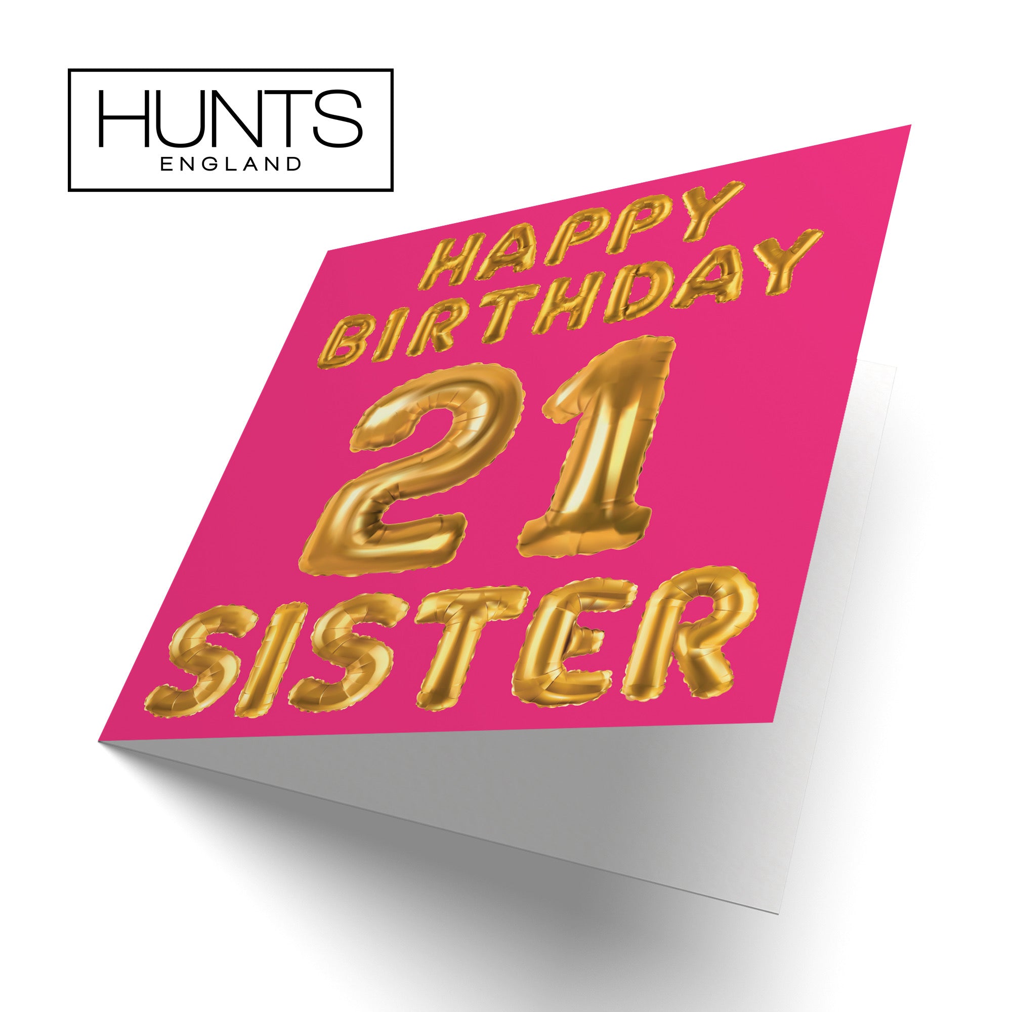 21st Sister Birthday Card Balloon - Default Title (B09GL9DP2F)