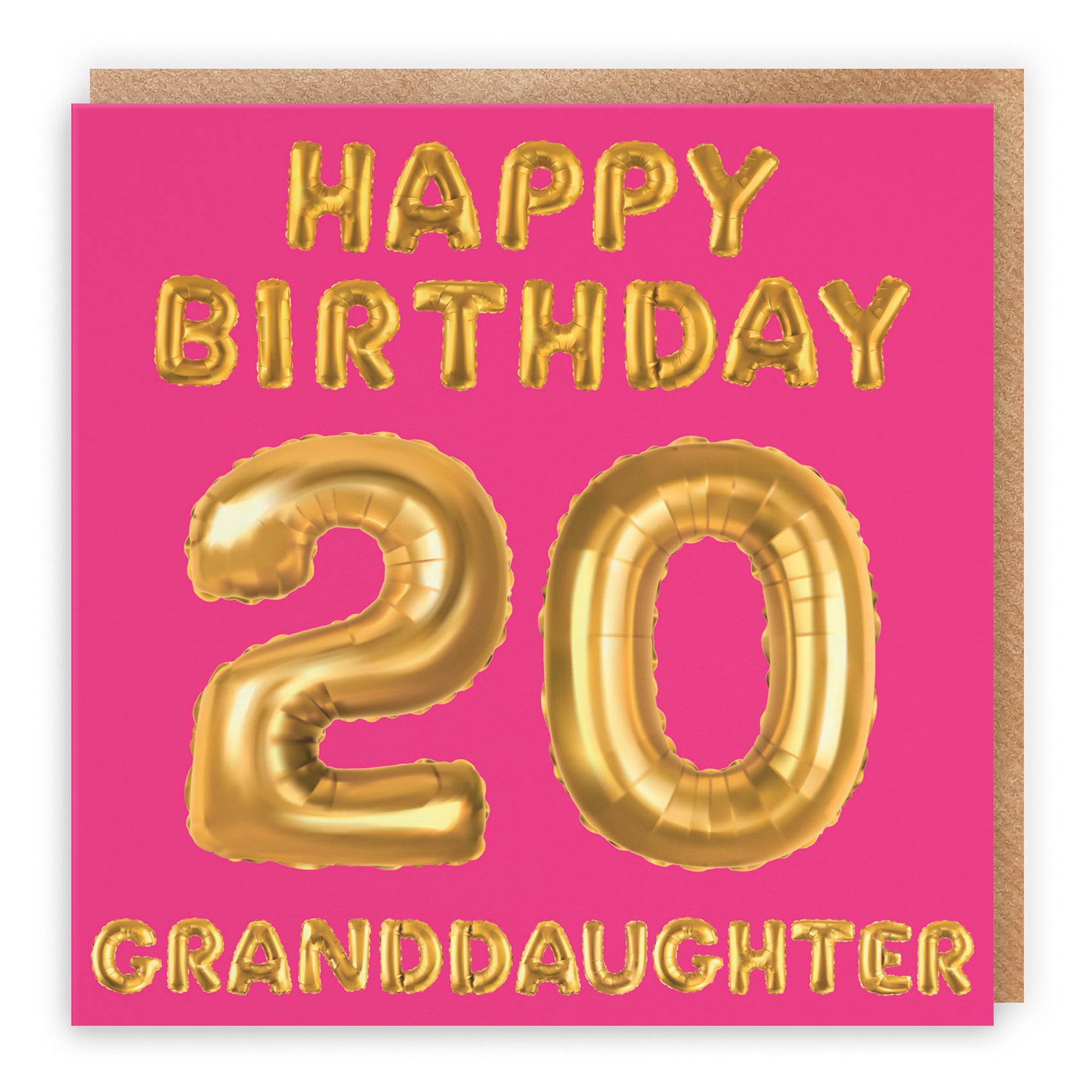 20th Granddaughter Birthday Card Balloon - Default Title (B09GL9KJFM)