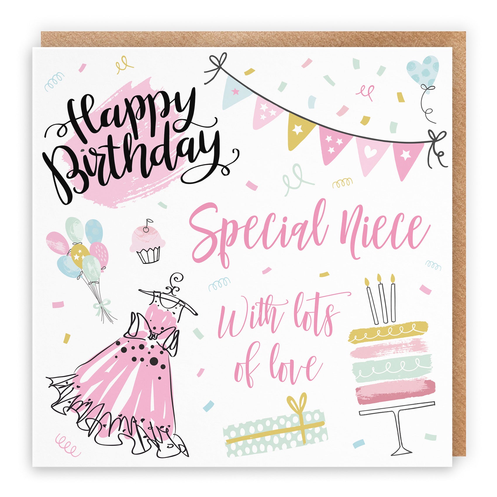 Niece Birthday Card Party - Default Title (B09GL9MKLC)