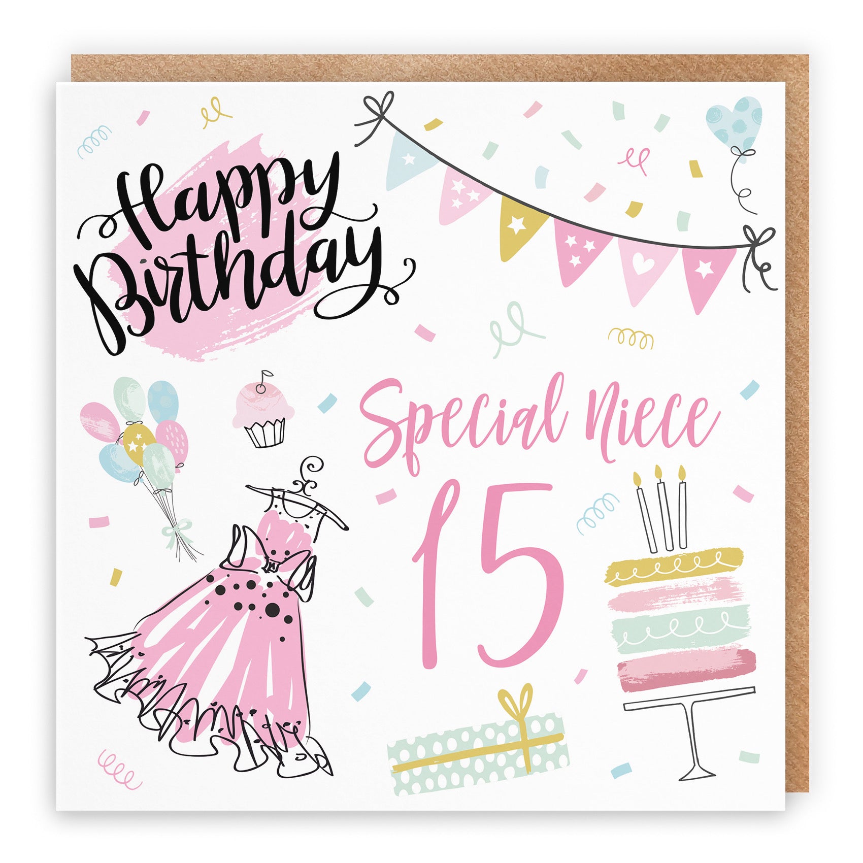 15th Niece Birthday Card Party - Default Title (B09GL9R6DB)