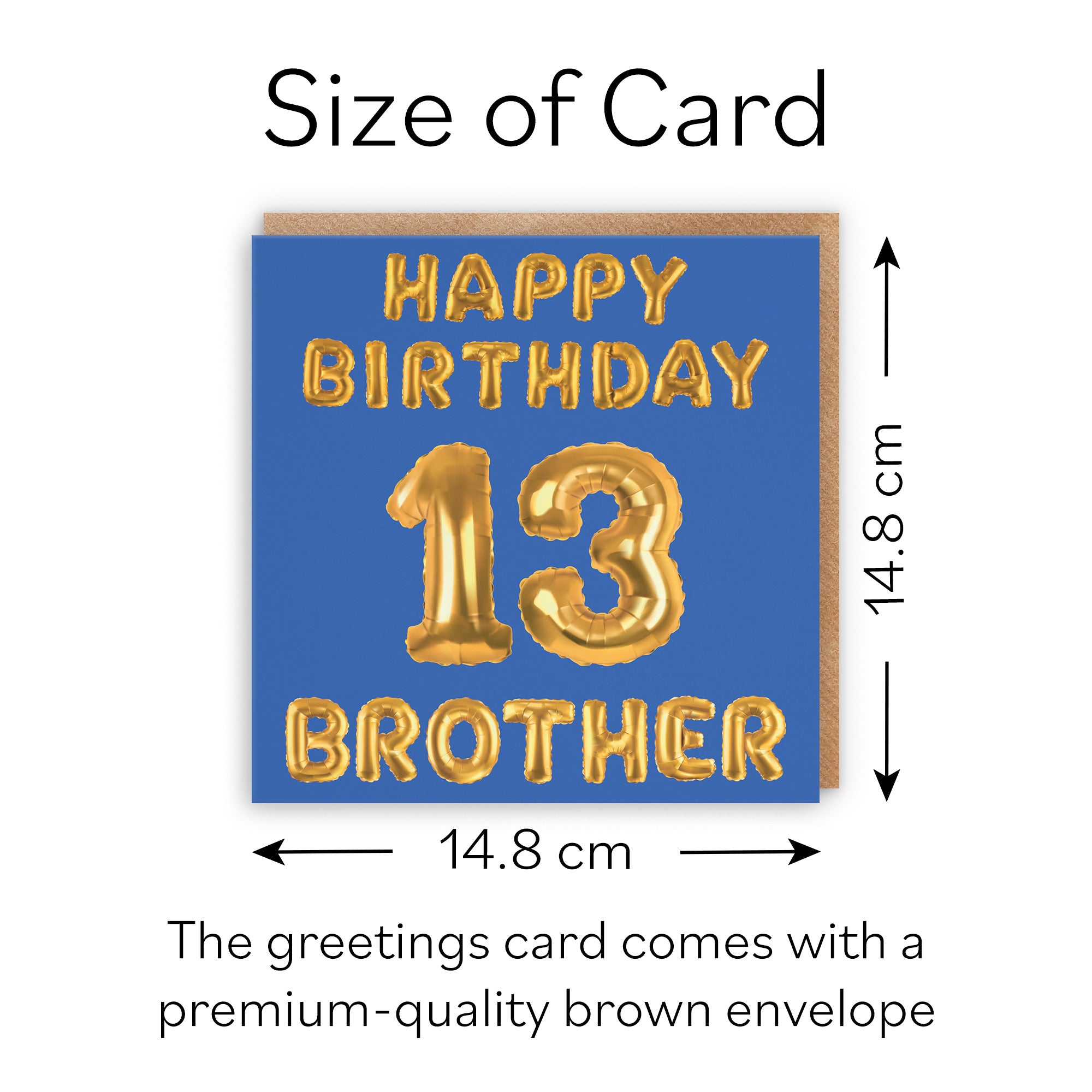 13th Brother Birthday Card Balloon - Default Title (B09GL9R7L7)