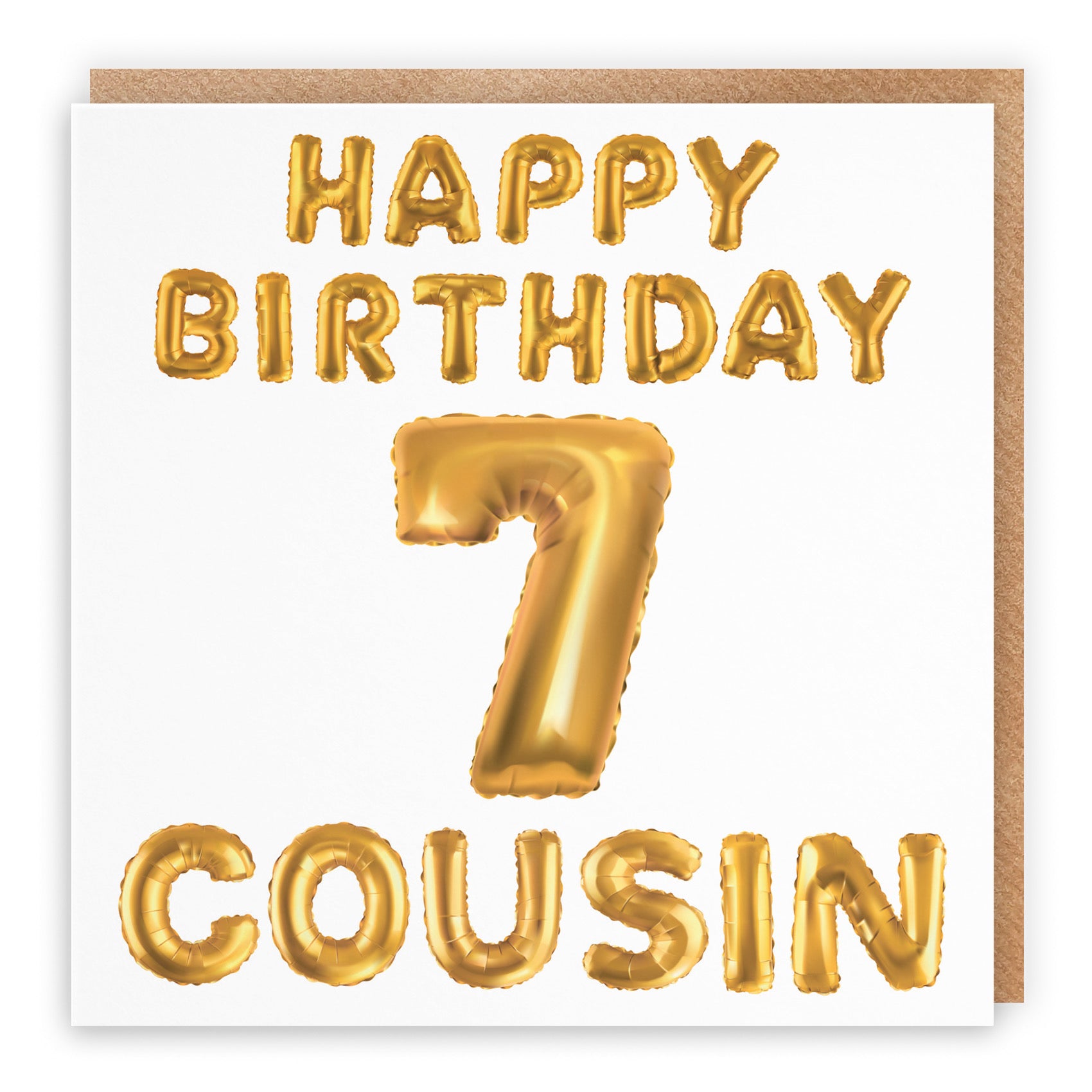 7th Cousin Birthday Card Balloon - Default Title (B09GL9V3QZ)