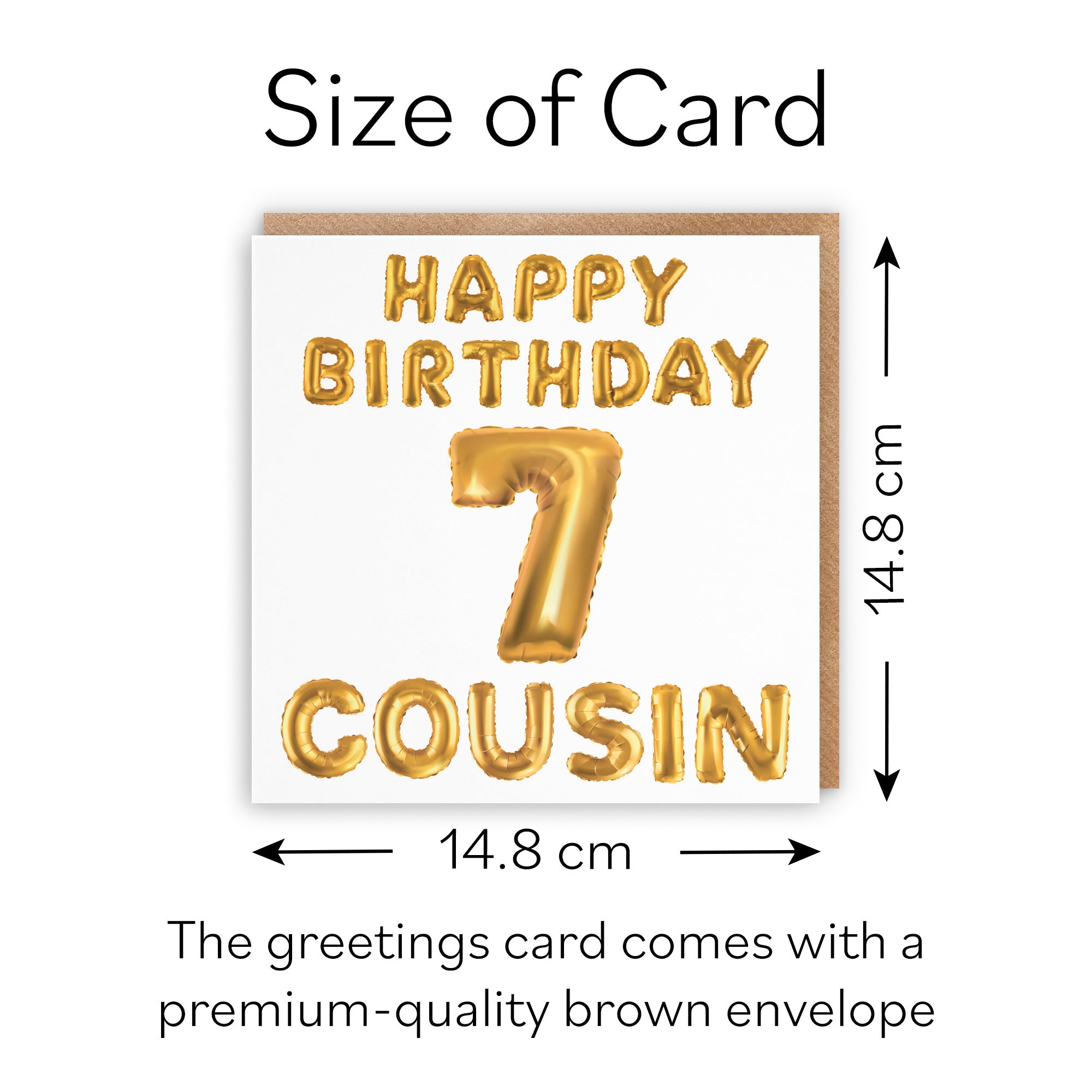 7th Cousin Birthday Card Balloon - Default Title (B09GL9V3QZ)