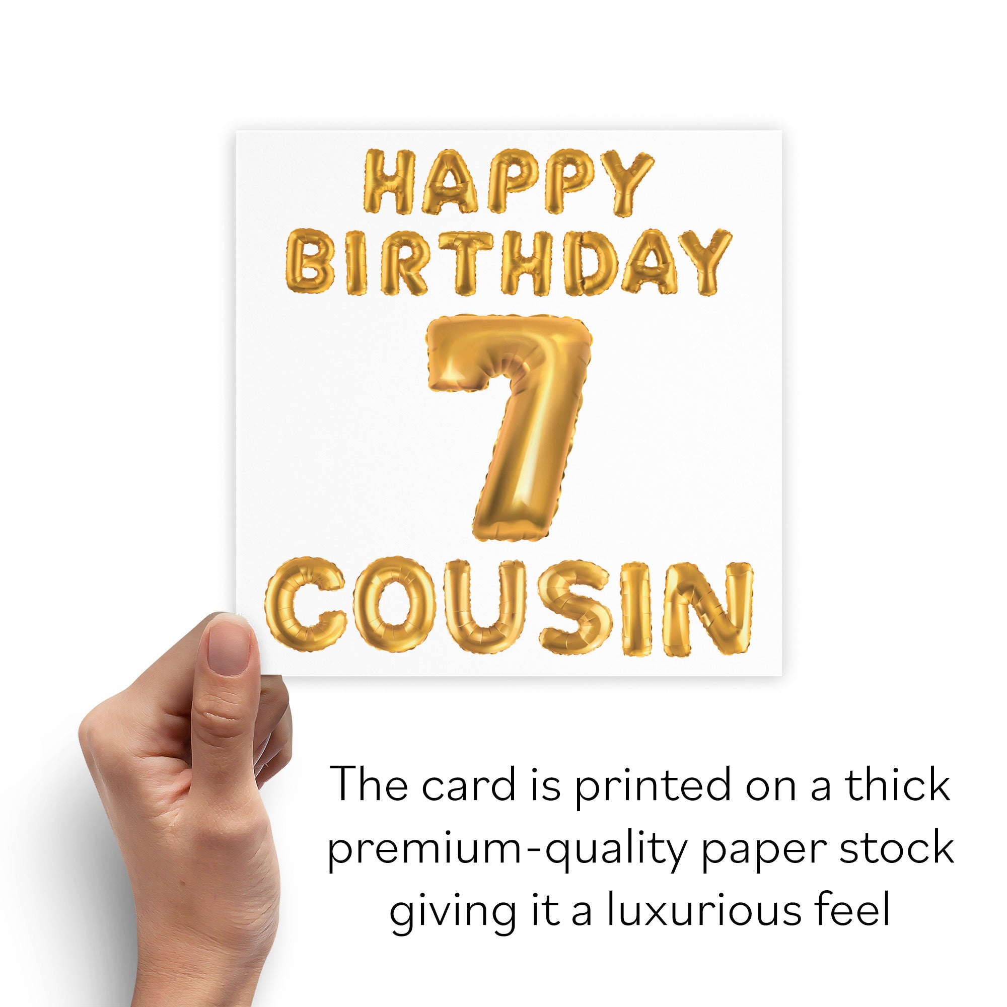 7th Cousin Birthday Card Balloon - Default Title (B09GL9V3QZ)