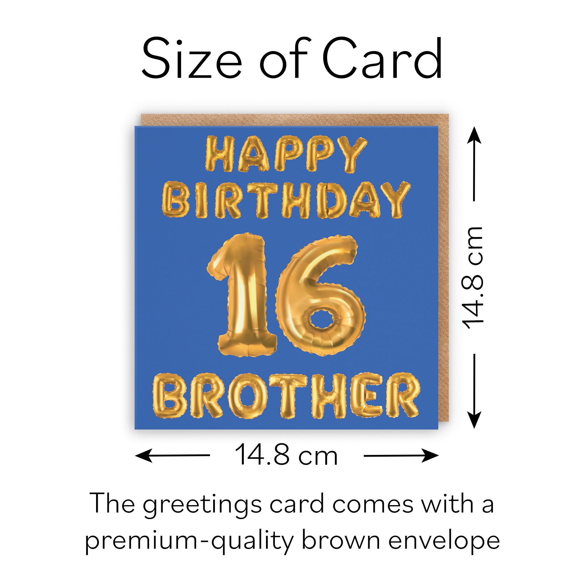 16th Brother Birthday Card Balloon - Default Title (B09GL9ZPVF)