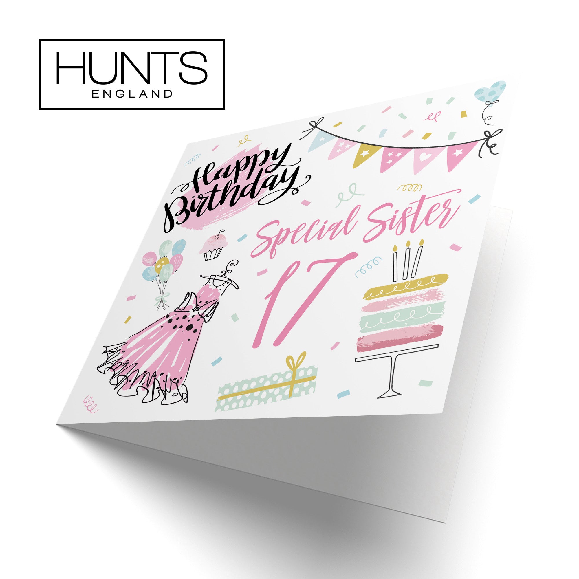 17th Sister Birthday Card Party - Default Title (B09GLB2QMJ)