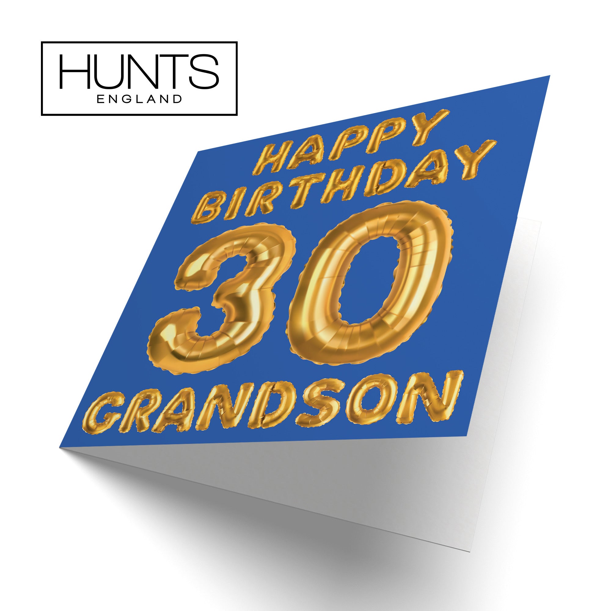 30th Grandson Birthday Card Balloon - Default Title (B09GLB3JNW)