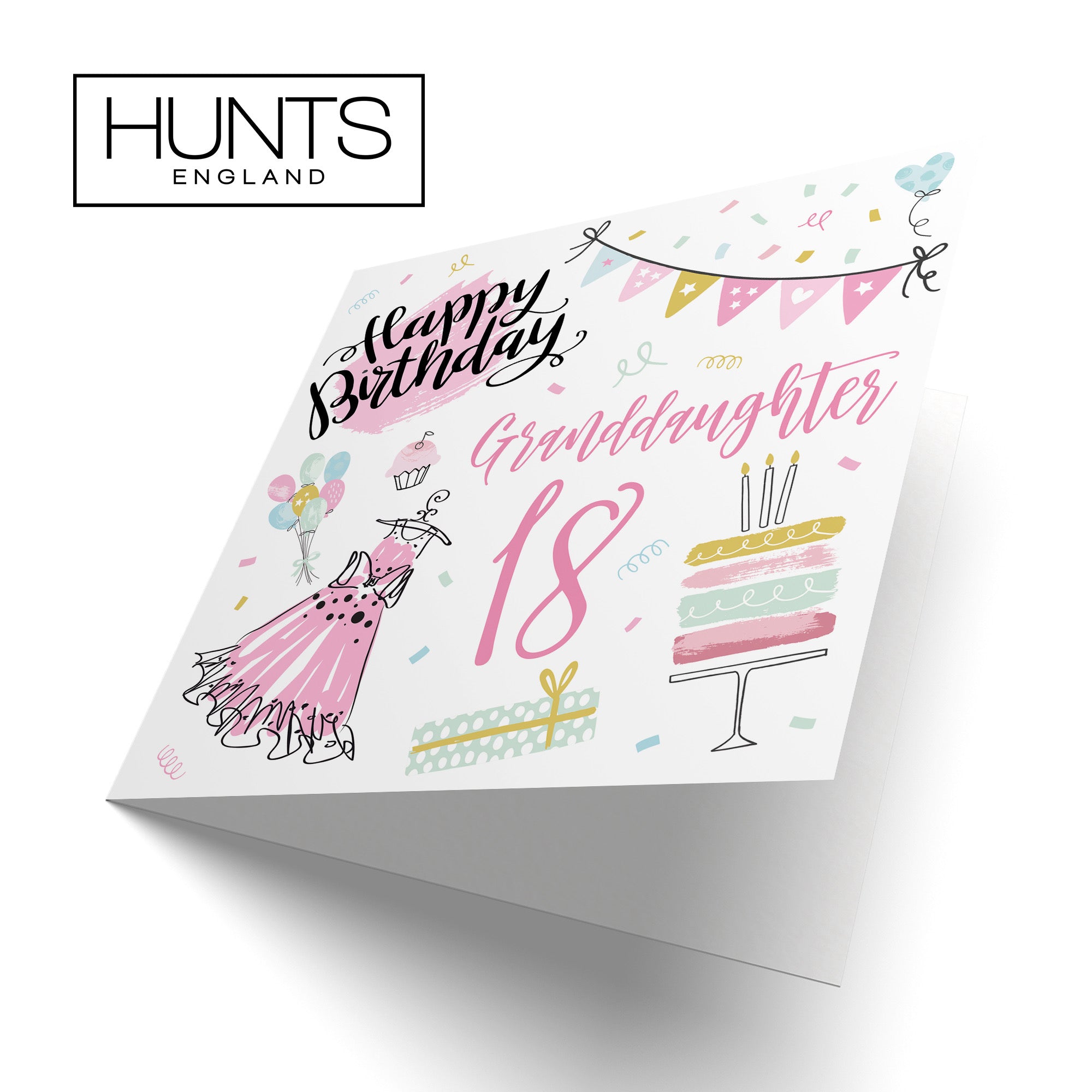 18th Granddaughter Birthday Card Party - Default Title (B09GLB3ZHG)