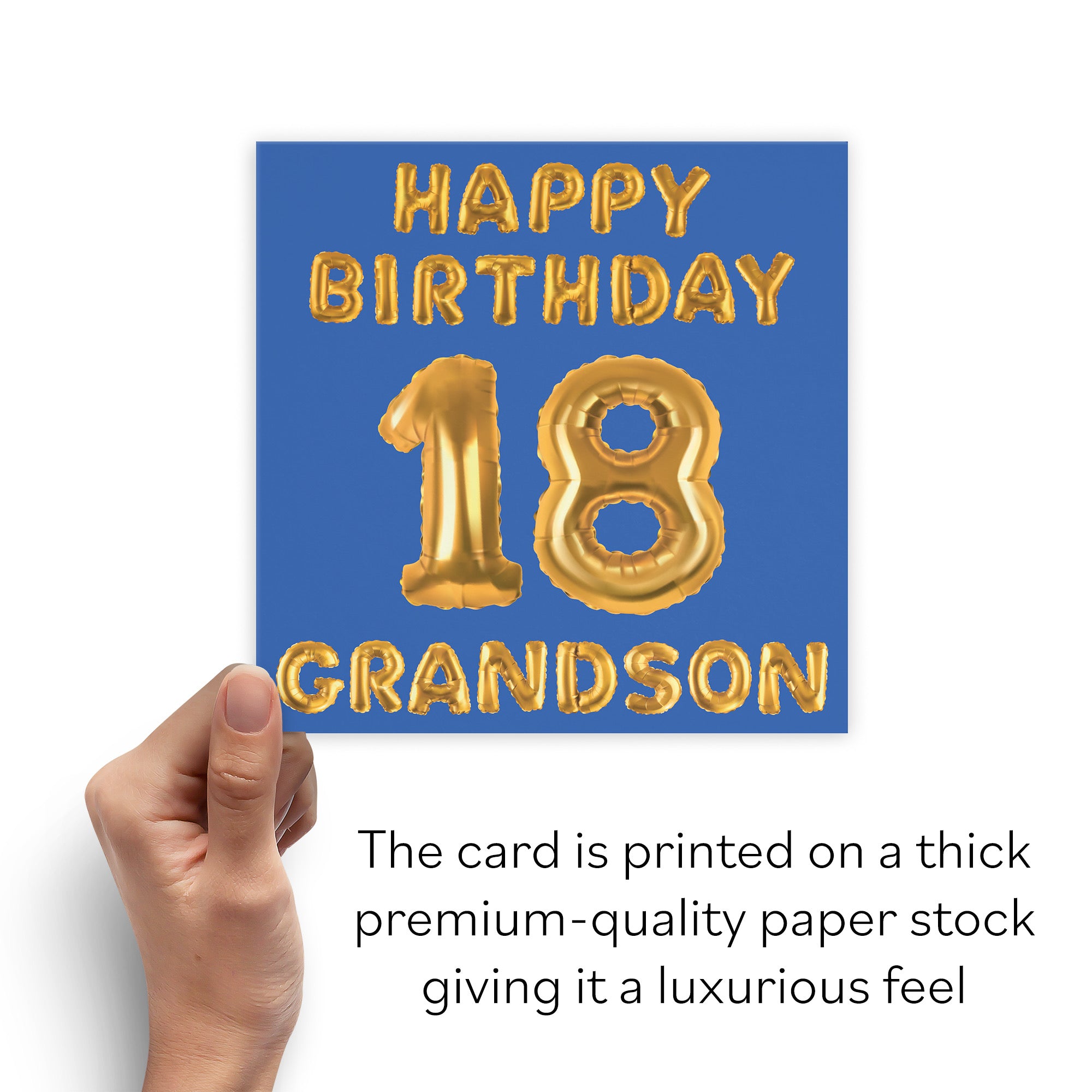 18th Grandson Birthday Card Balloon - Default Title (B09GLB5182)