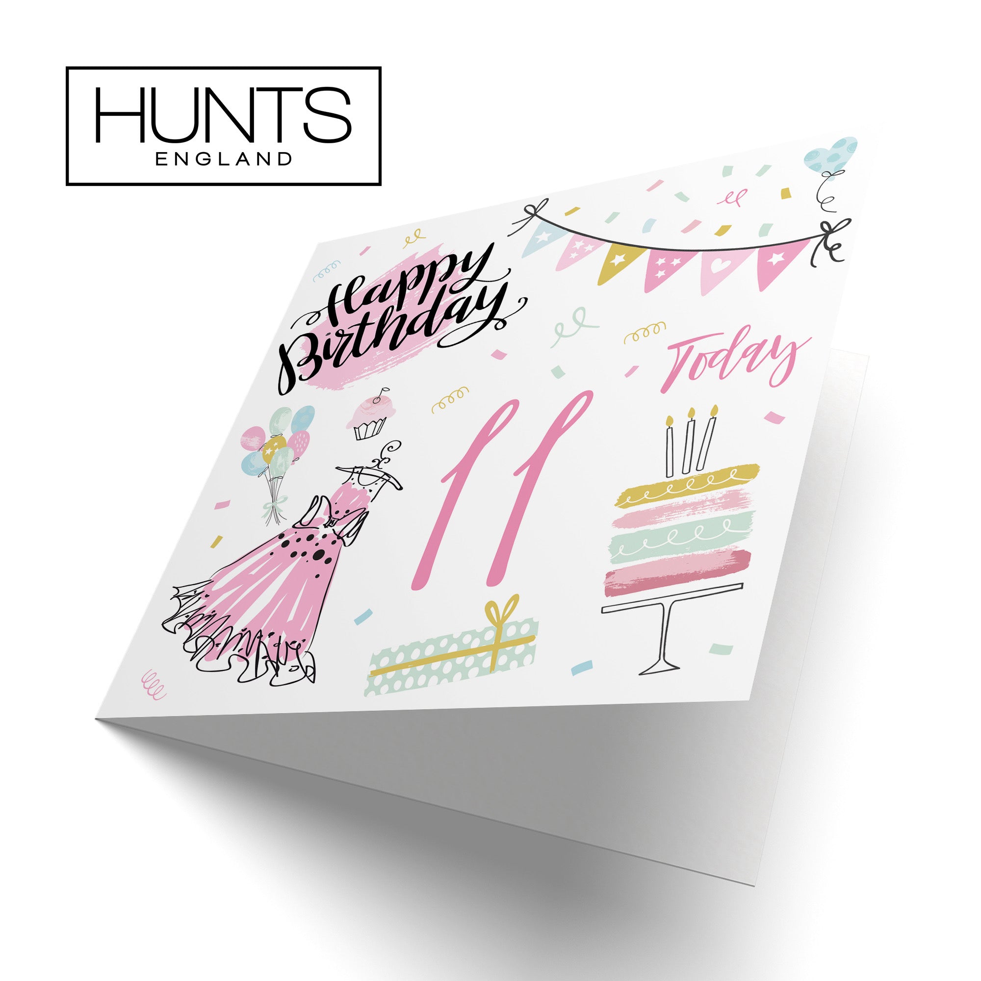 11th Girl Birthday Card Party - Default Title (B09GLB6LLY)