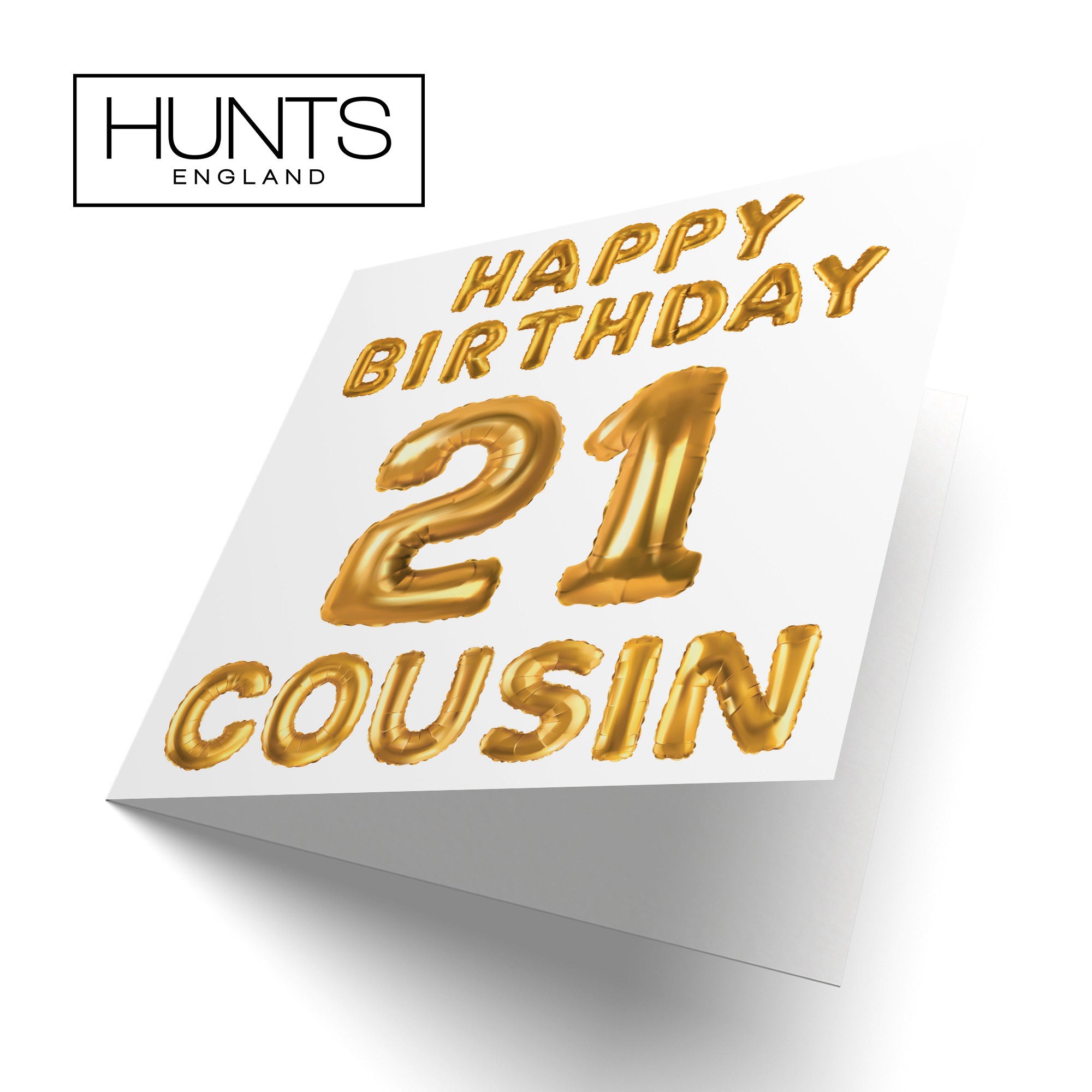 21st Cousin Birthday Card Balloon - Default Title (B09GLB8989)