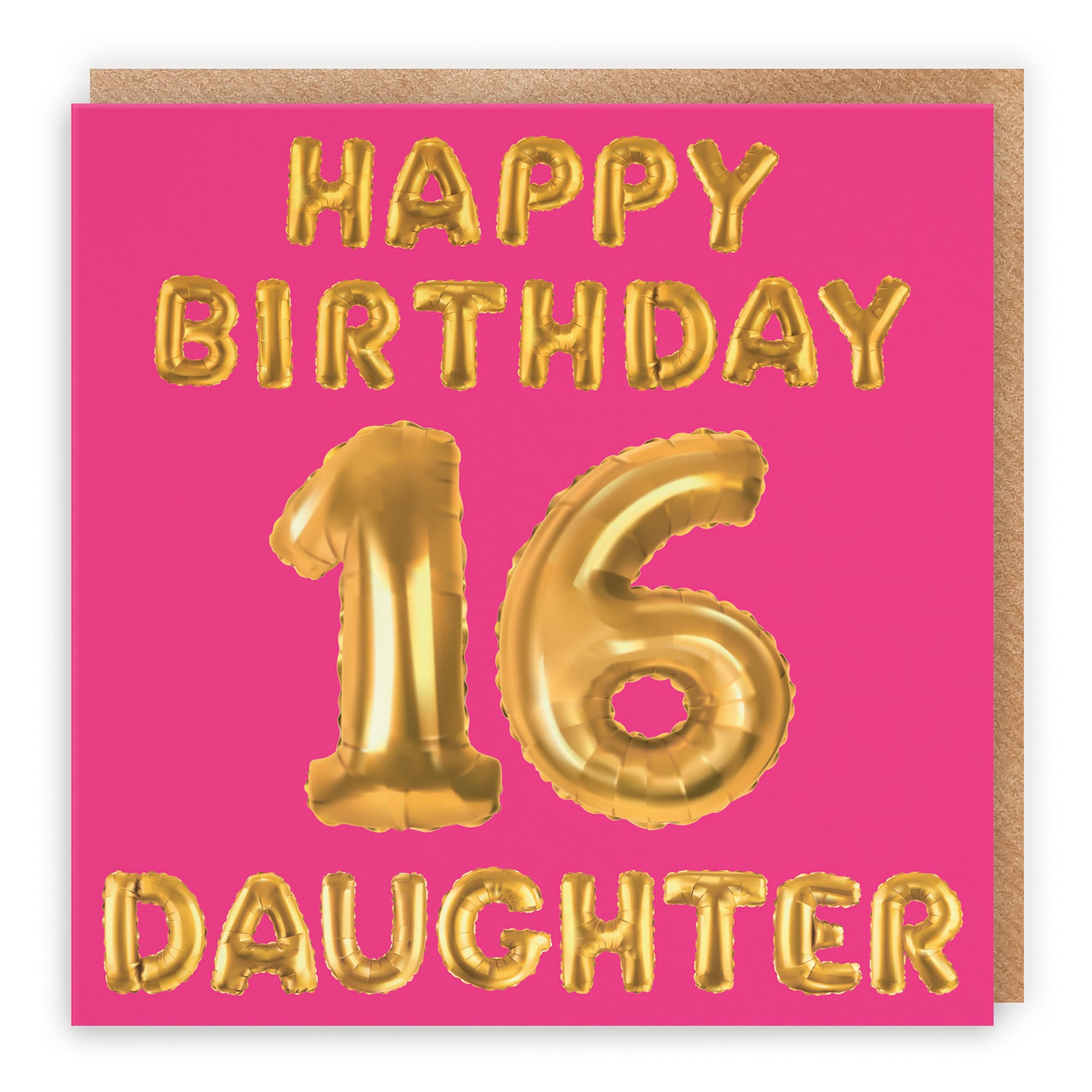 16th Daughter Birthday Card Balloon - Default Title (B09GLB8LWP)