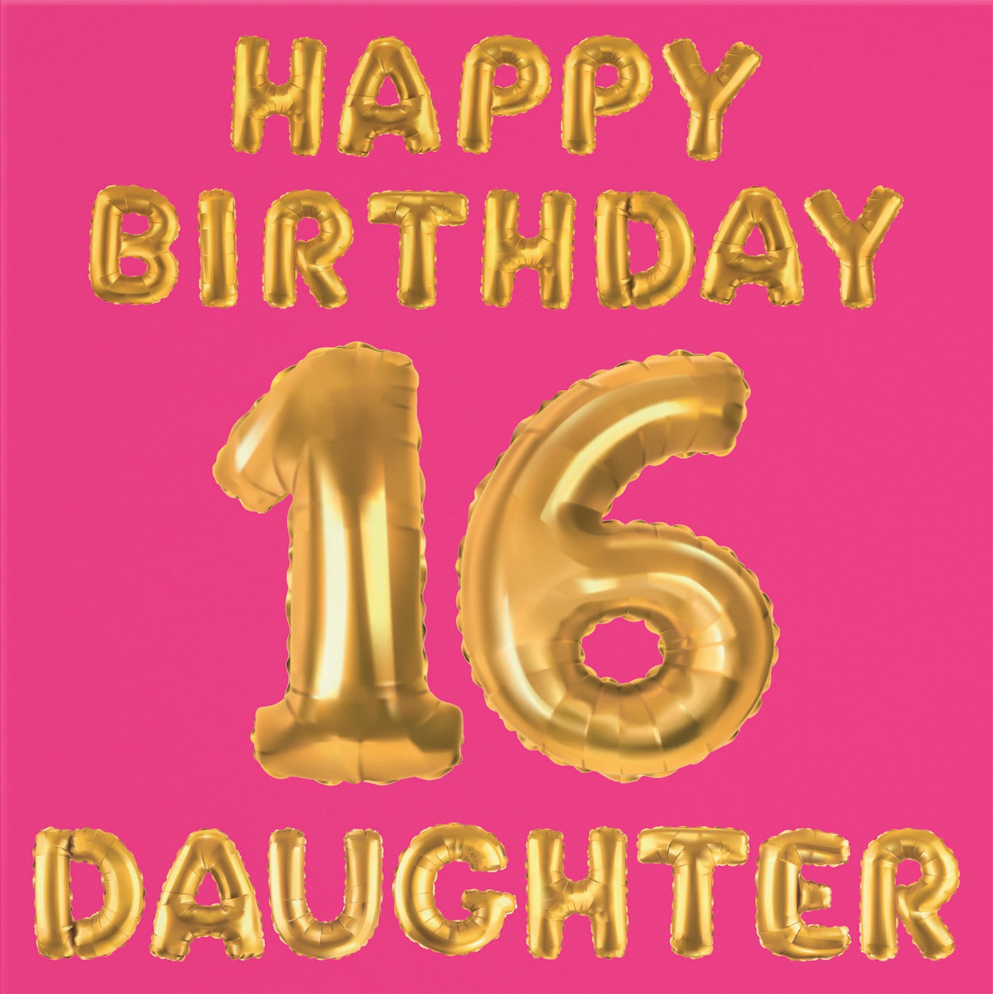 16th Daughter Birthday Card Balloon - Default Title (B09GLB8LWP)