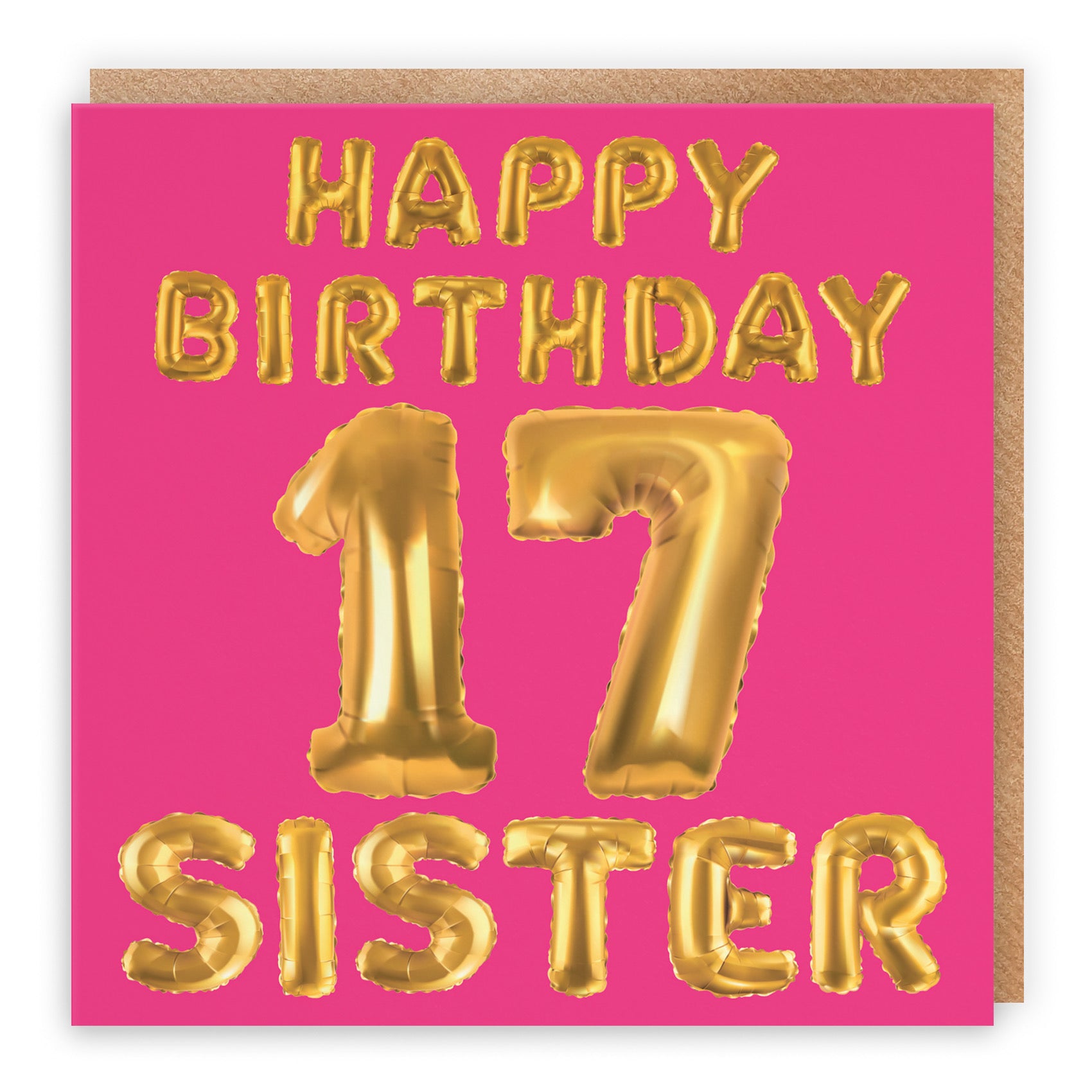 17th Sister Birthday Card Balloon - Default Title (B09GLB98VG)