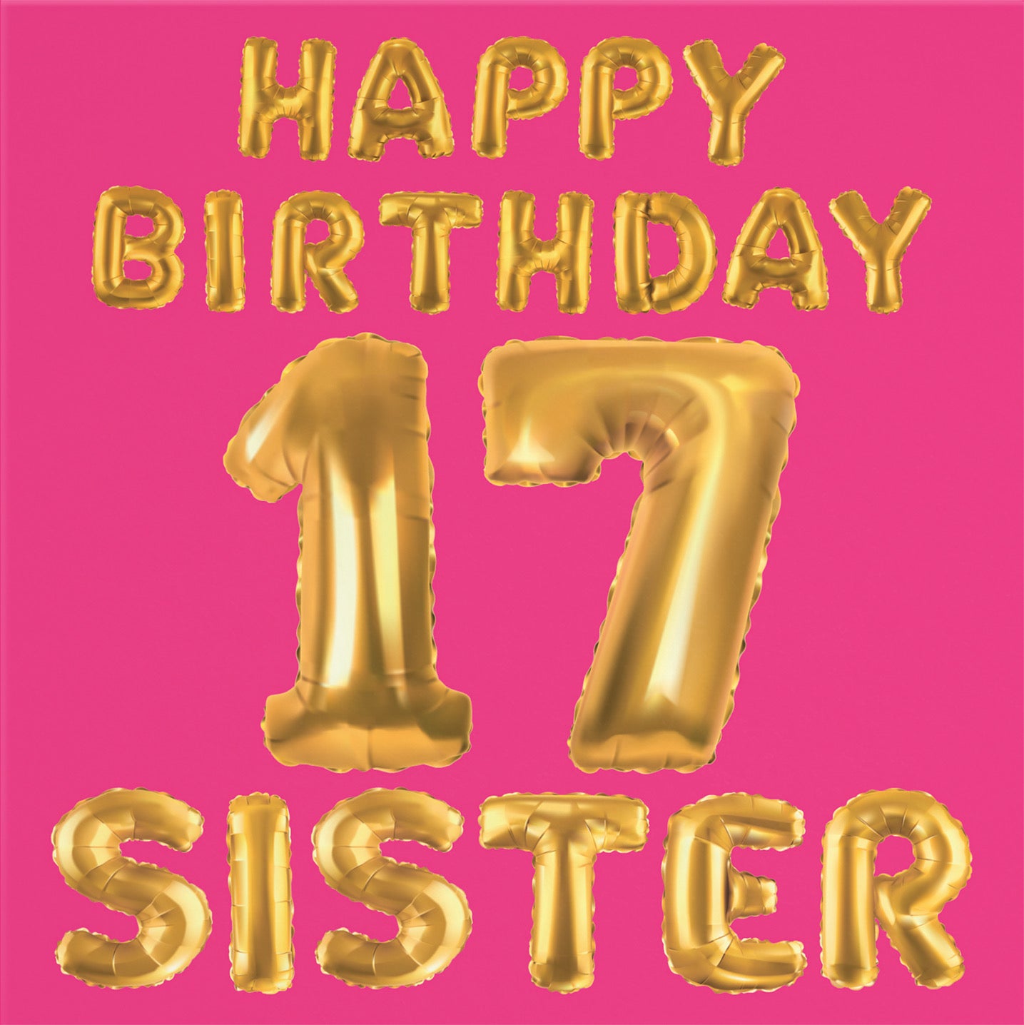 17th Sister Birthday Card Balloon - Default Title (B09GLB98VG)