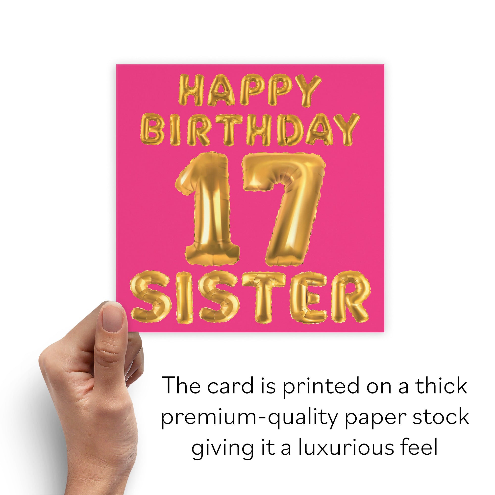 17th Sister Birthday Card Balloon - Default Title (B09GLB98VG)