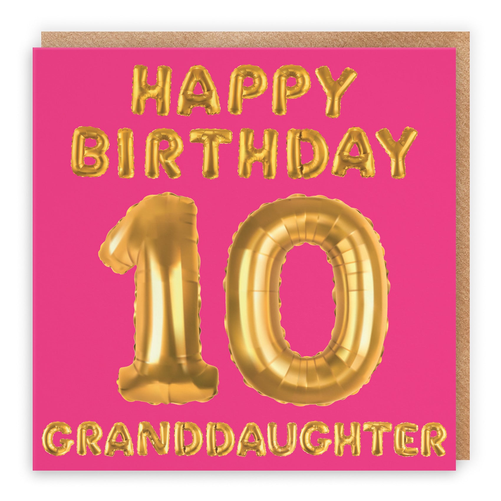 10th Granddaughter Birthday Card Balloon - Default Title (B09GLBBV5B)