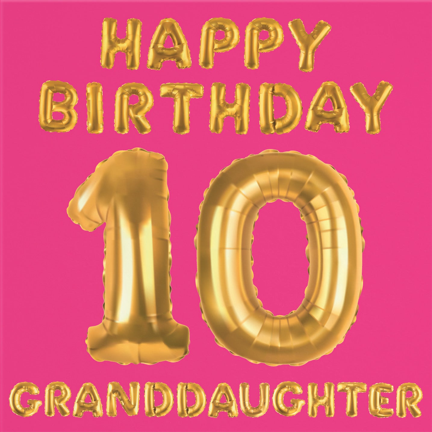 10th Granddaughter Birthday Card Balloon - Default Title (B09GLBBV5B)