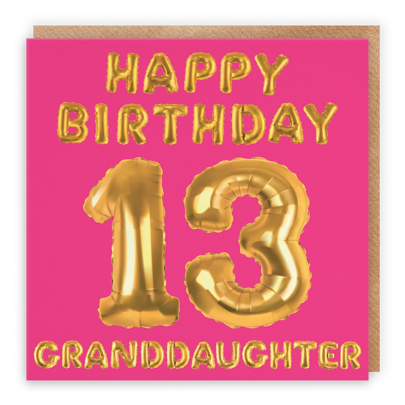 13th Granddaughter Birthday Card Balloon - Default Title (B09GLBG7RM)