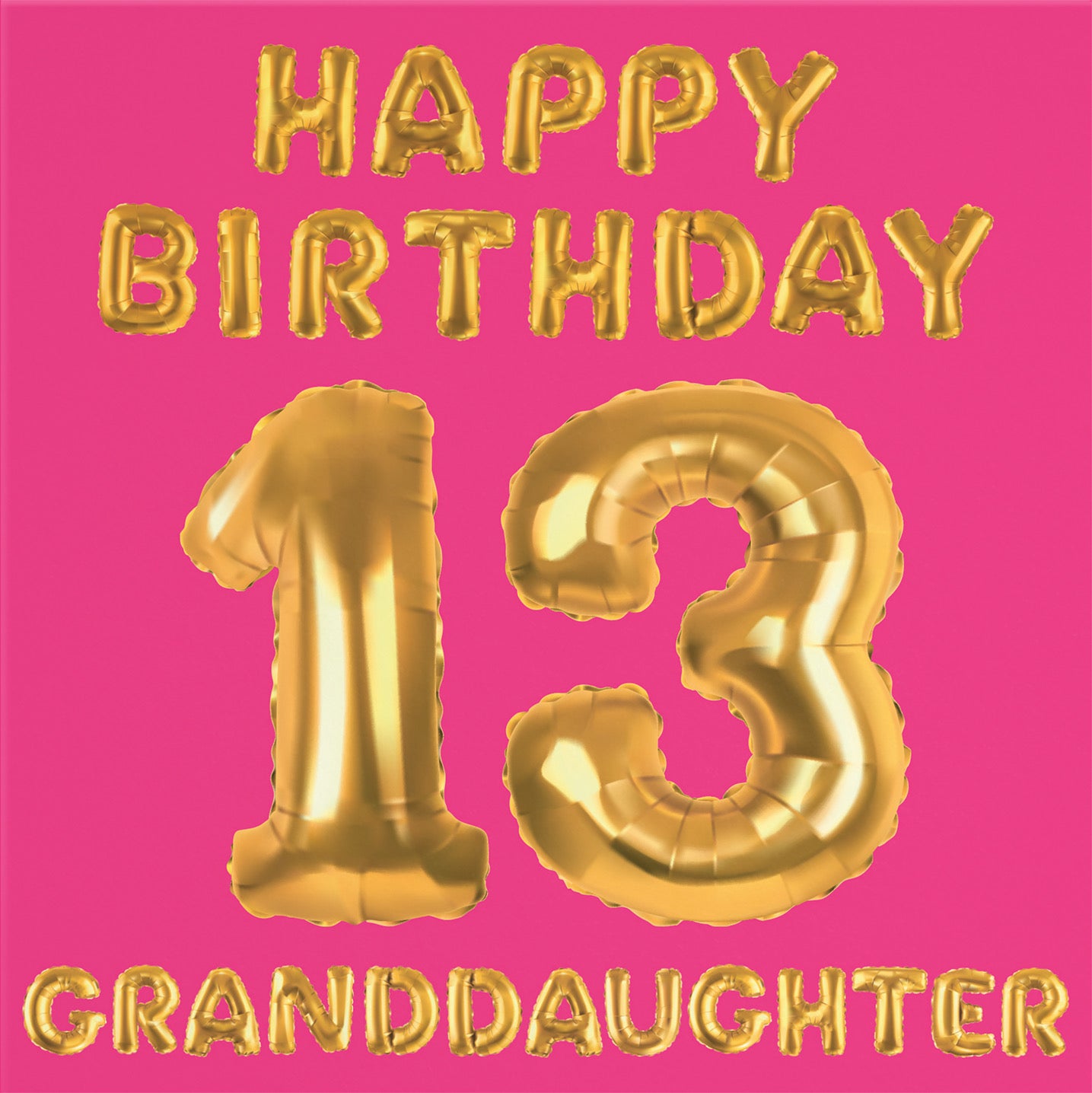 13th Granddaughter Birthday Card Balloon - Default Title (B09GLBG7RM)