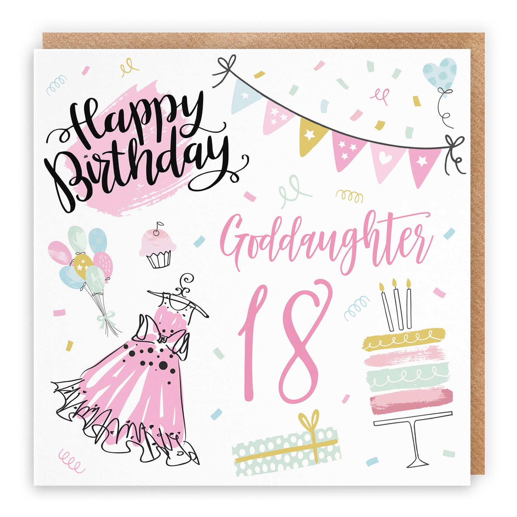 18th Goddaughter Birthday Card Party - Default Title (B09GLBG7RN)