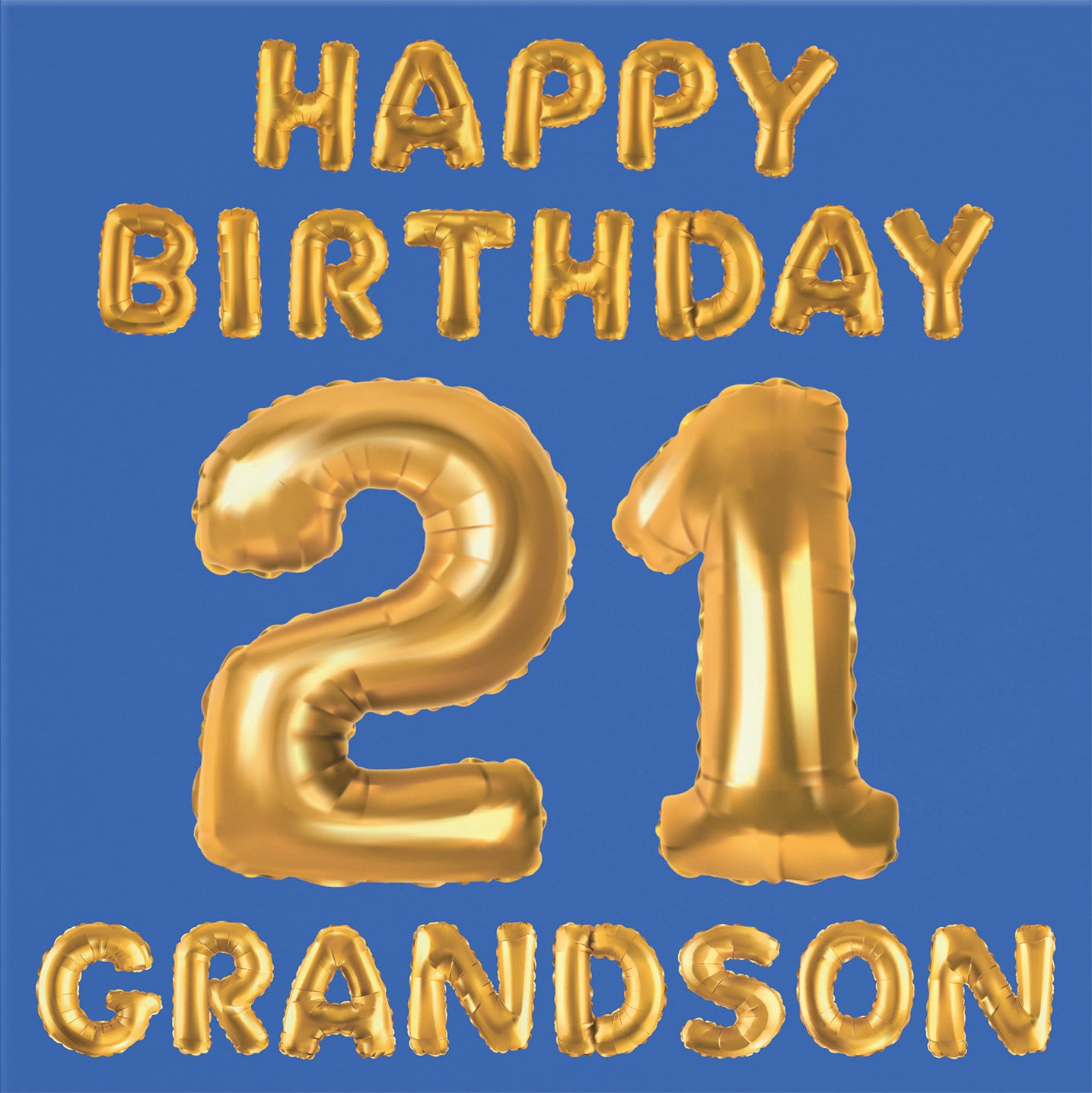 21st Grandson Birthday Card Balloon - Default Title (B09GLBGXFG)