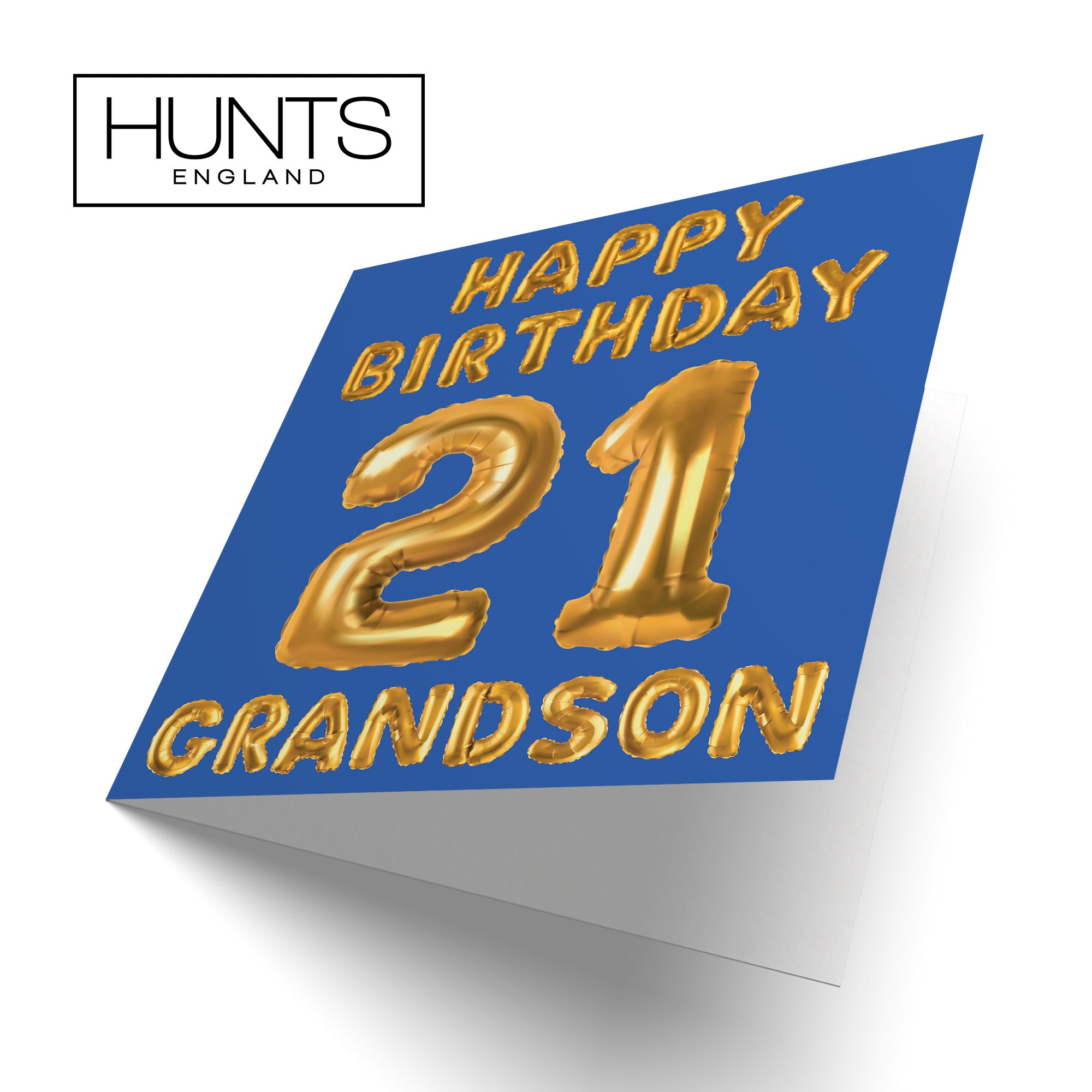 21st Grandson Birthday Card Balloon - Default Title (B09GLBGXFG)