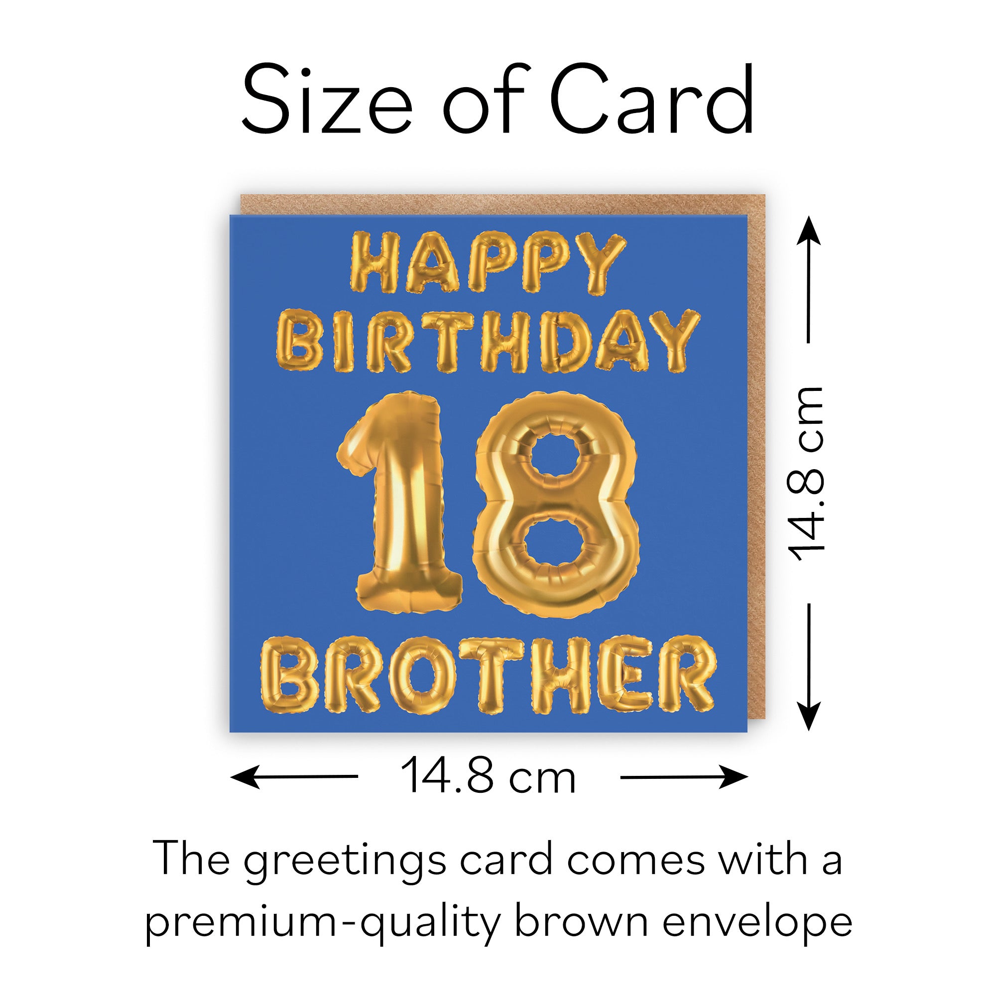 18th Brother Birthday Card Balloon - Default Title (B09GLBJ1RQ)