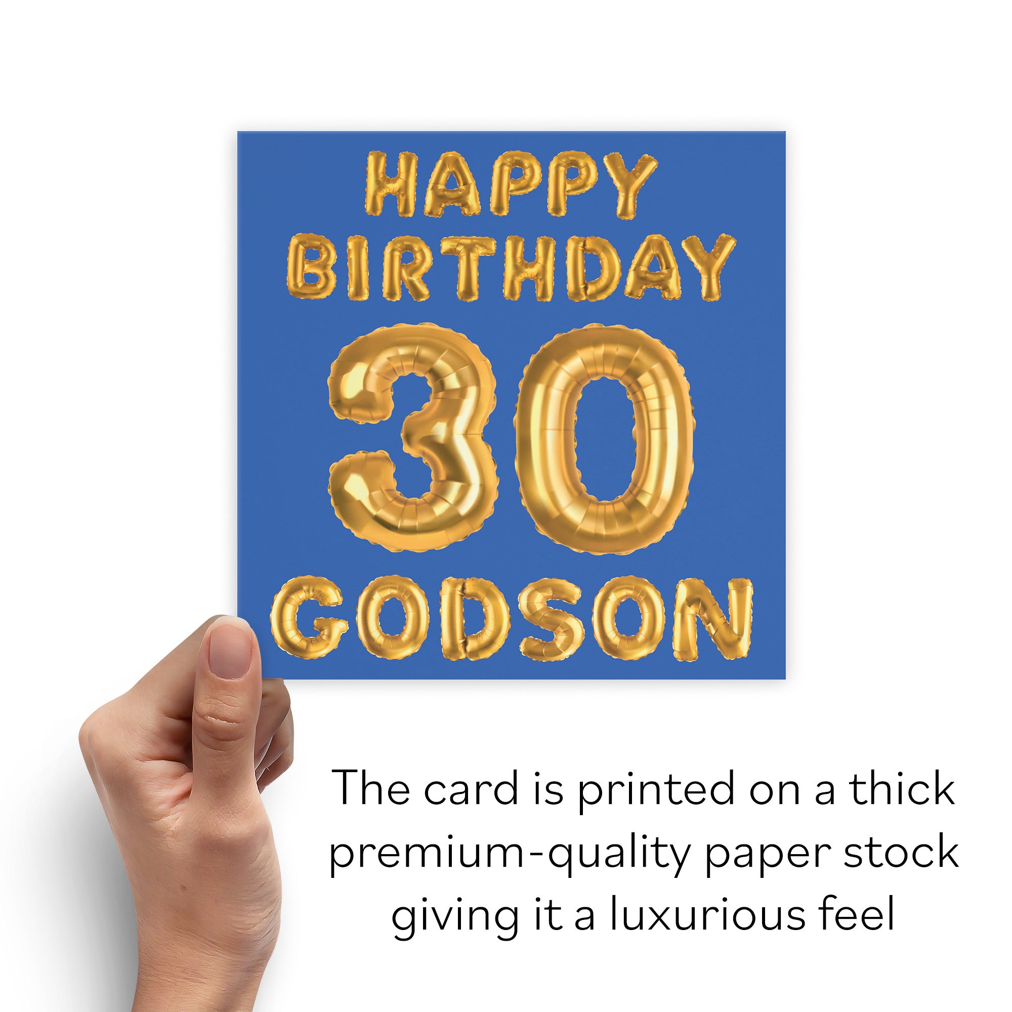 30th Godson Birthday Card Balloon - Default Title (B09GLBJQCB)