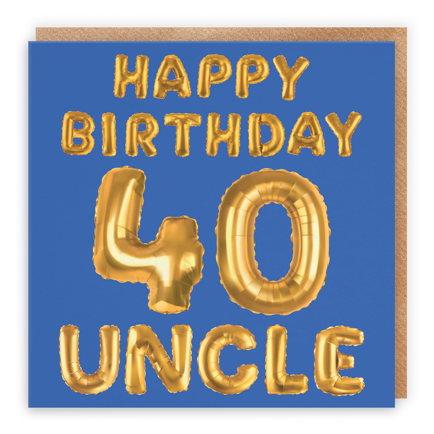 40th Uncle Birthday Card Balloon - Default Title (B09GLBK8GX)