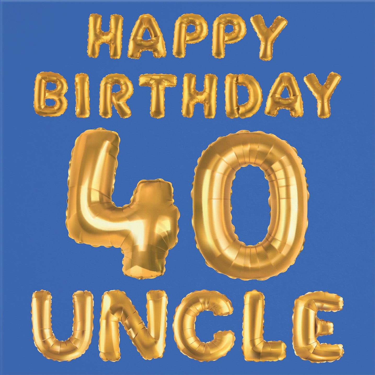 40th Uncle Birthday Card Balloon - Default Title (B09GLBK8GX)