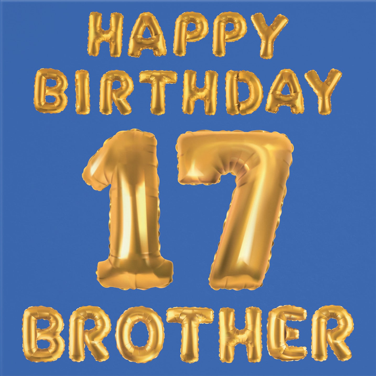 17th Brother Birthday Card Balloon - Default Title (B09GLBKWKG)