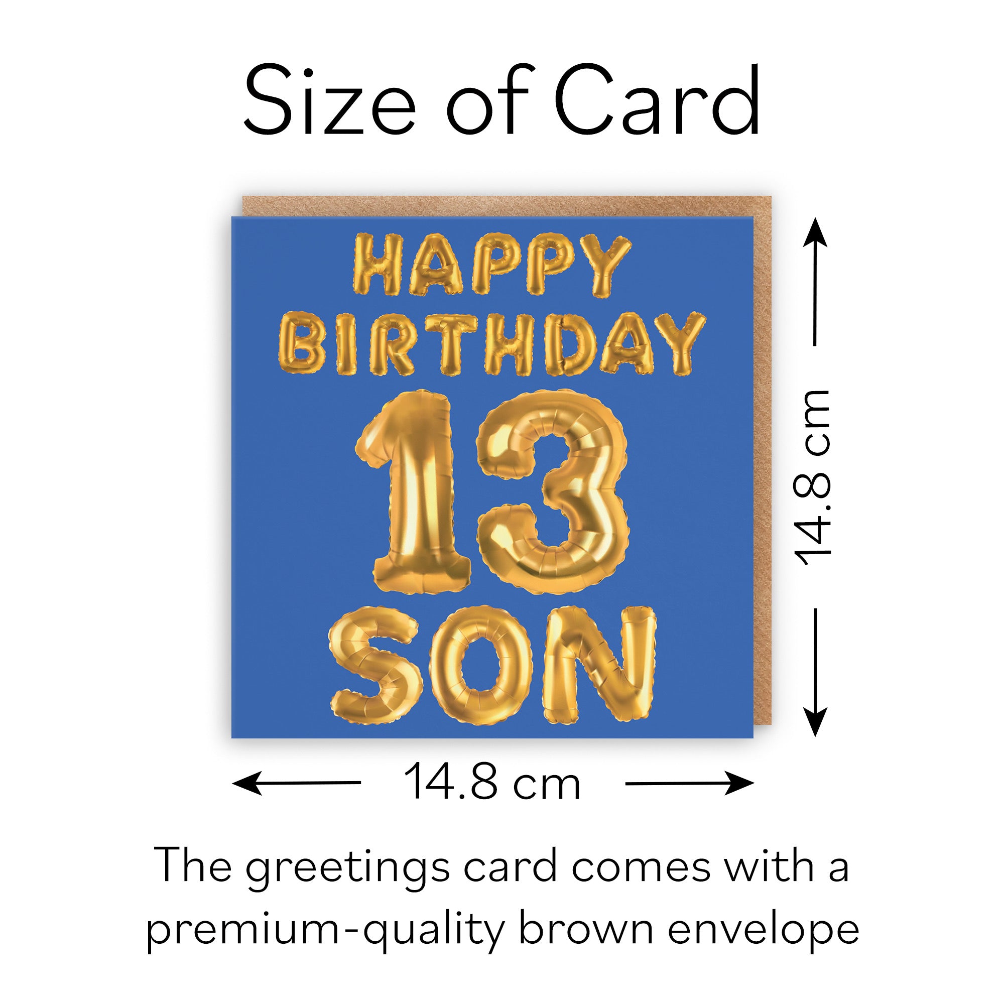 13th Son Birthday Card Balloon - Default Title (B09GLBL5JS)