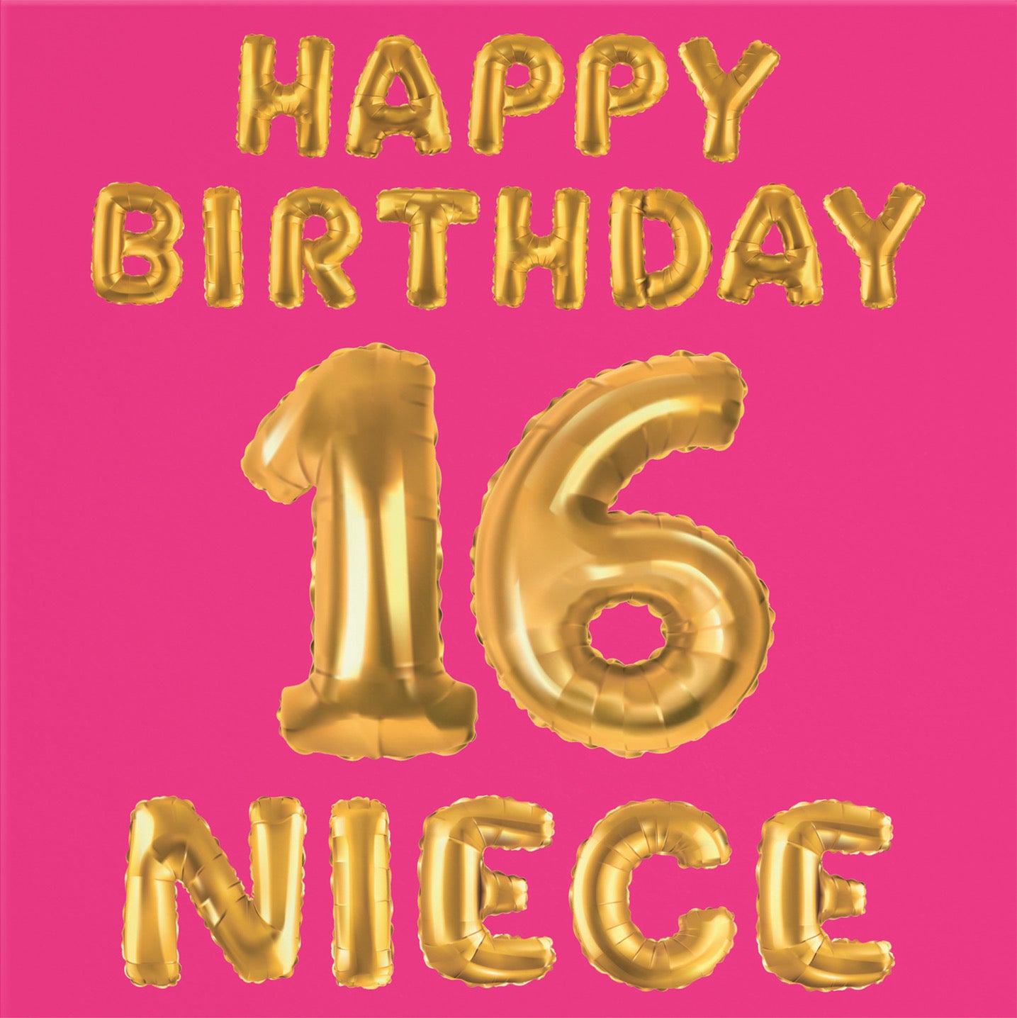 16th Niece Birthday Card Balloon - Default Title (B09GLBRBQ2)