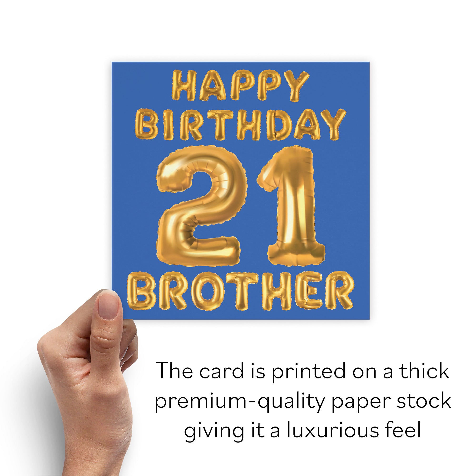 21st Brother Birthday Card Balloon - Default Title (B09GLBRRJ5)