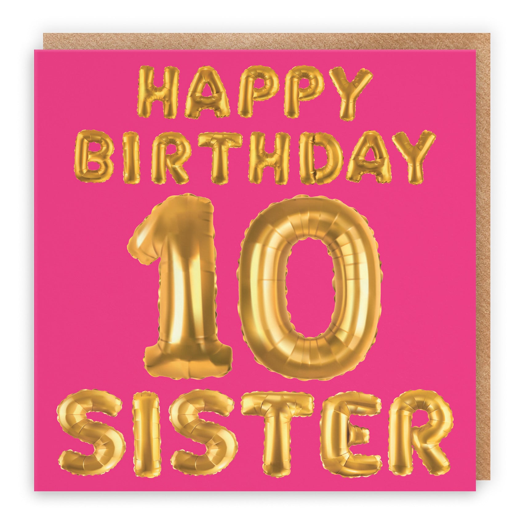 10th Sister Birthday Card Balloon - Default Title (B09GLBRW95)