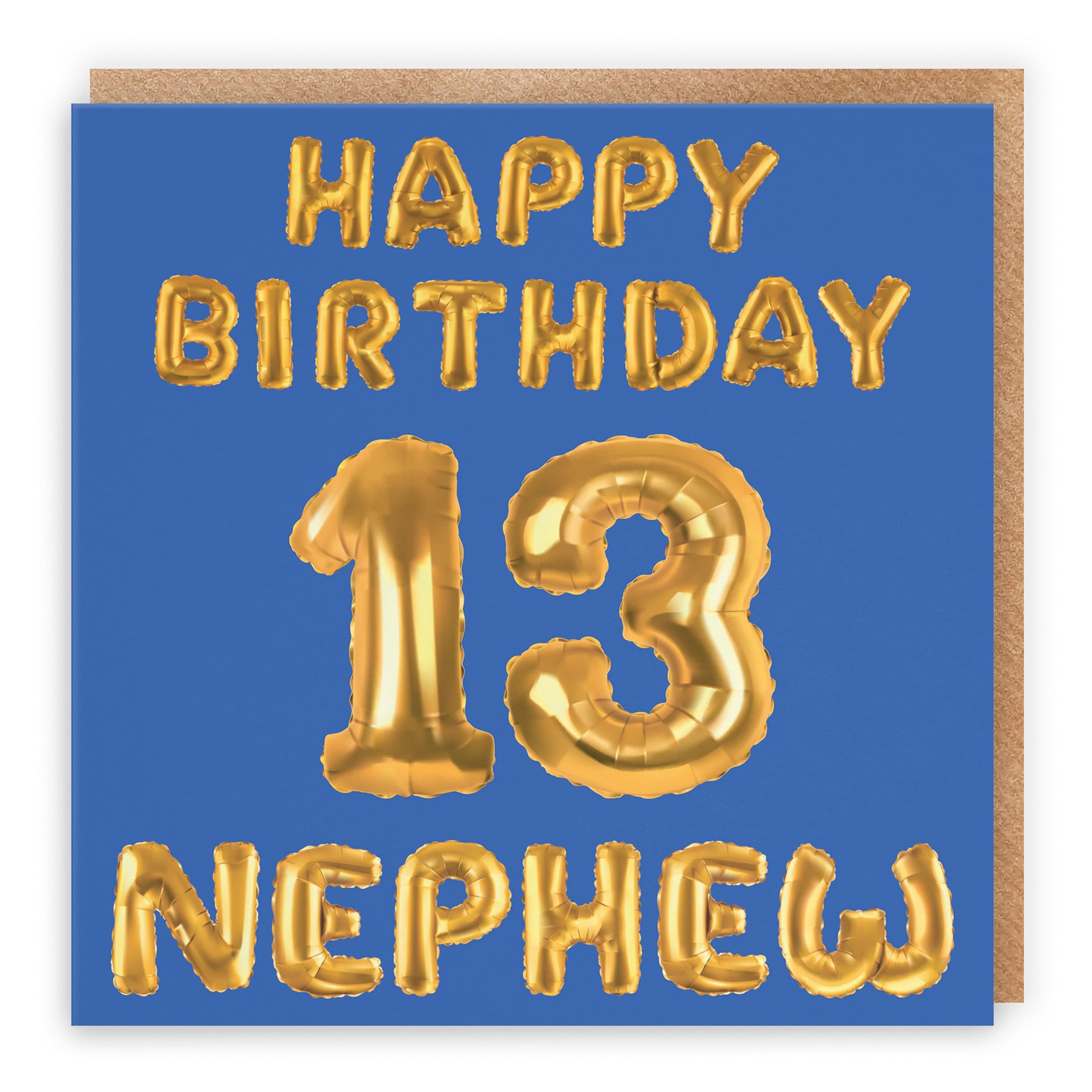 13th Nephew Birthday Card Balloon - Default Title (B09GLBVZCP)