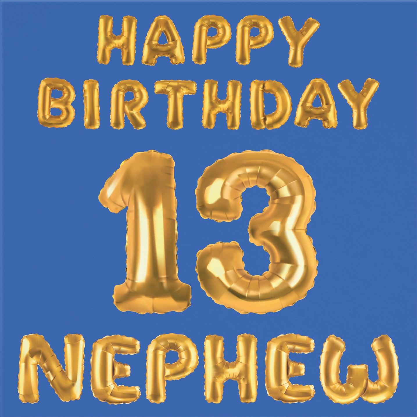 13th Nephew Birthday Card Balloon - Default Title (B09GLBVZCP)