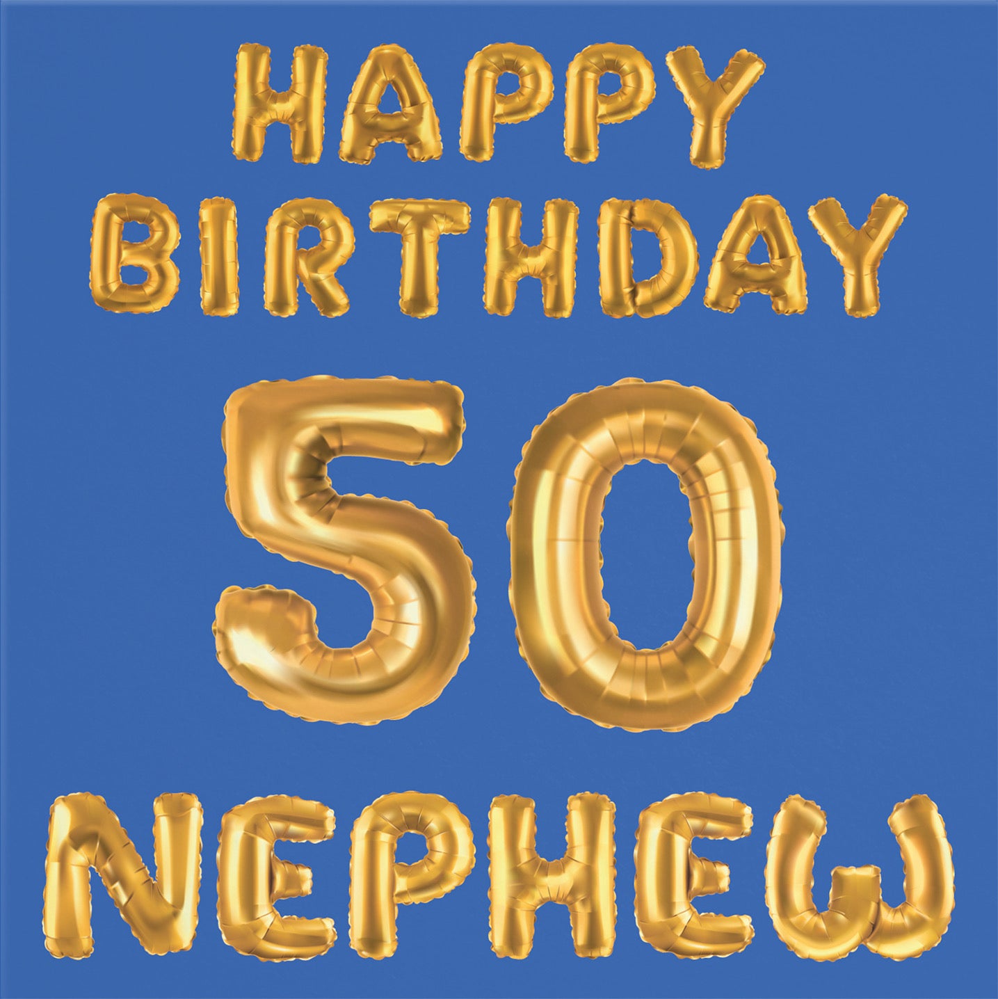 50th Nephew Birthday Card Balloon - Default Title (B09GLBWY1Y)