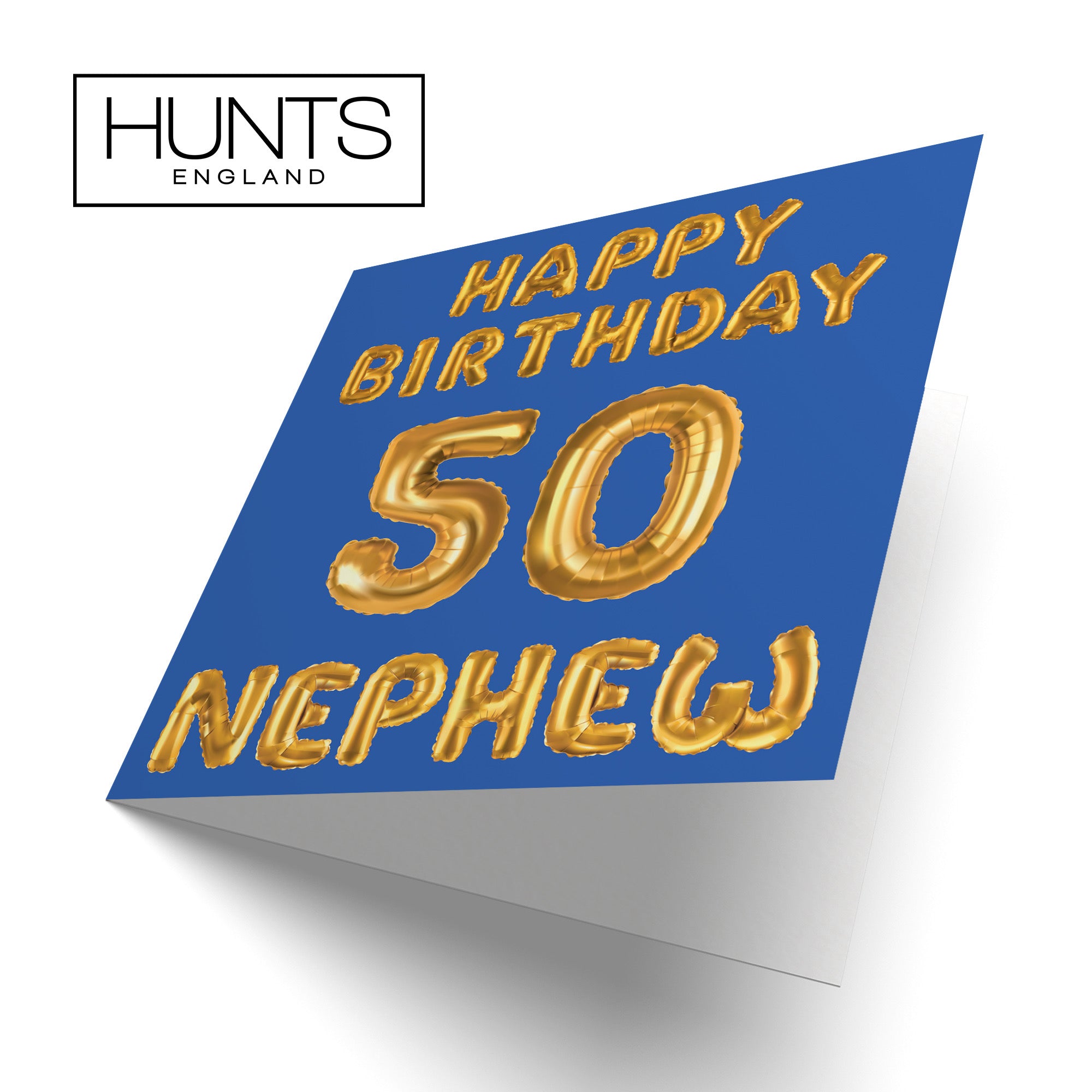 50th Nephew Birthday Card Balloon - Default Title (B09GLBWY1Y)