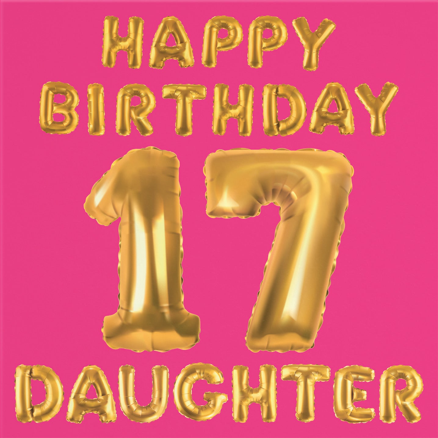 17th Daughter Birthday Card Balloon - Default Title (B09GLBX7Y3)