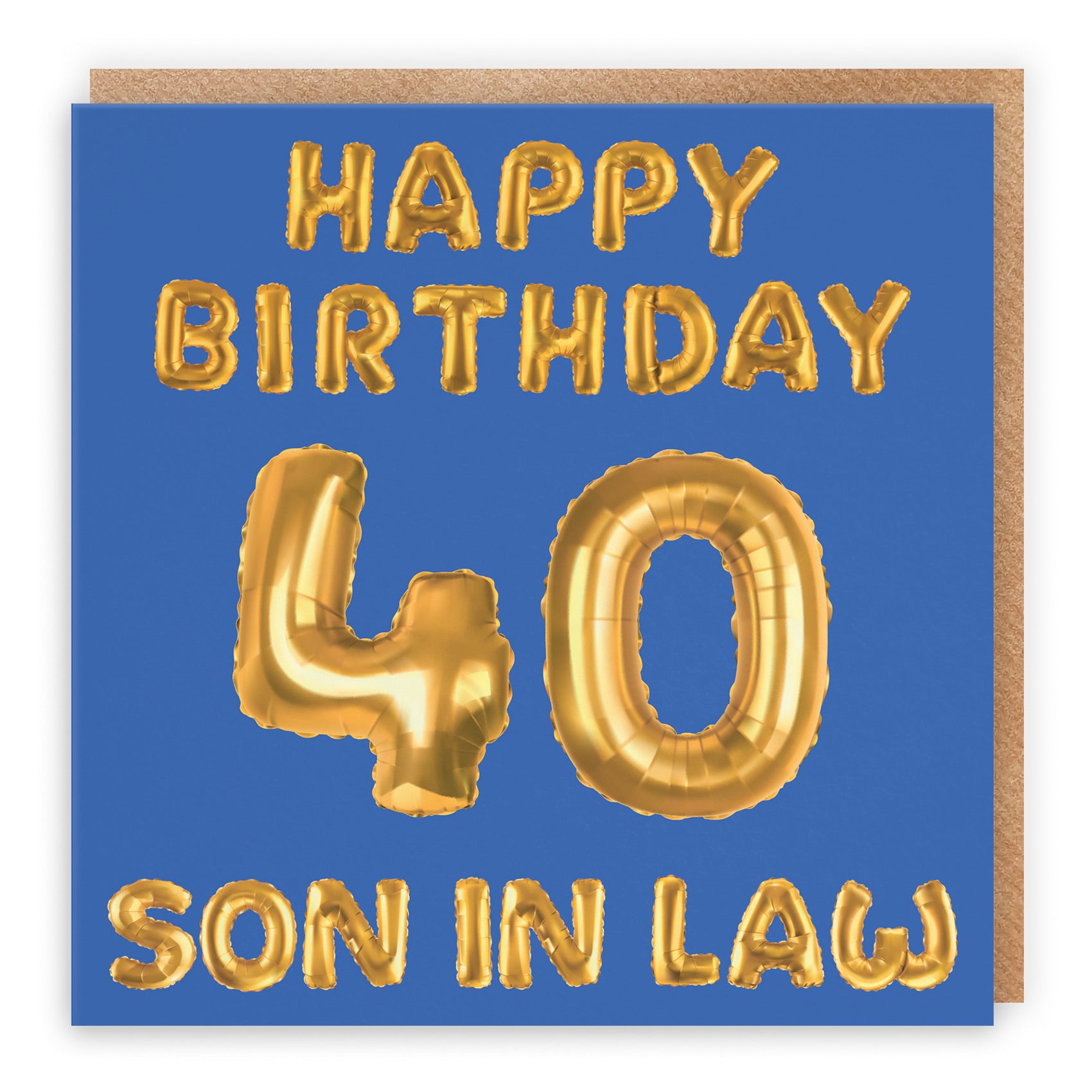 40th Son In Law Birthday Card Balloon - Default Title (B09GLBY8PN)