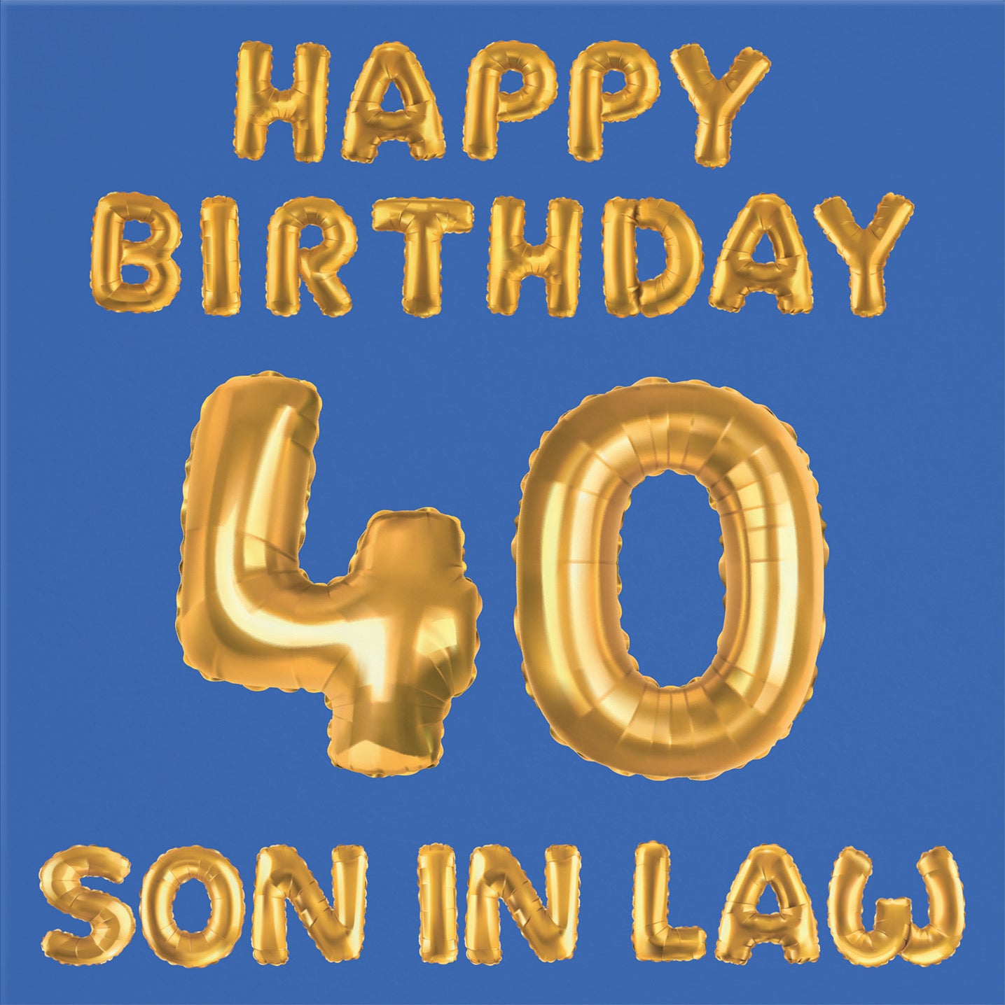 40th Son In Law Birthday Card Balloon - Default Title (B09GLBY8PN)