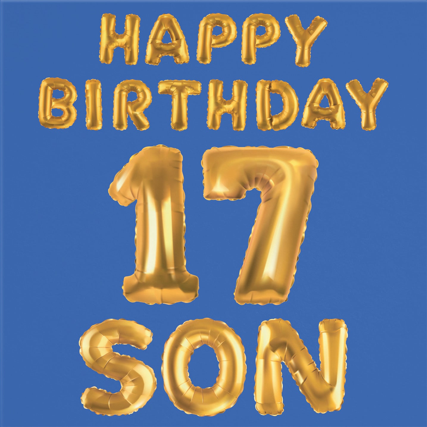 17th Son Birthday Card Balloon - Default Title (B09GLC15L6)