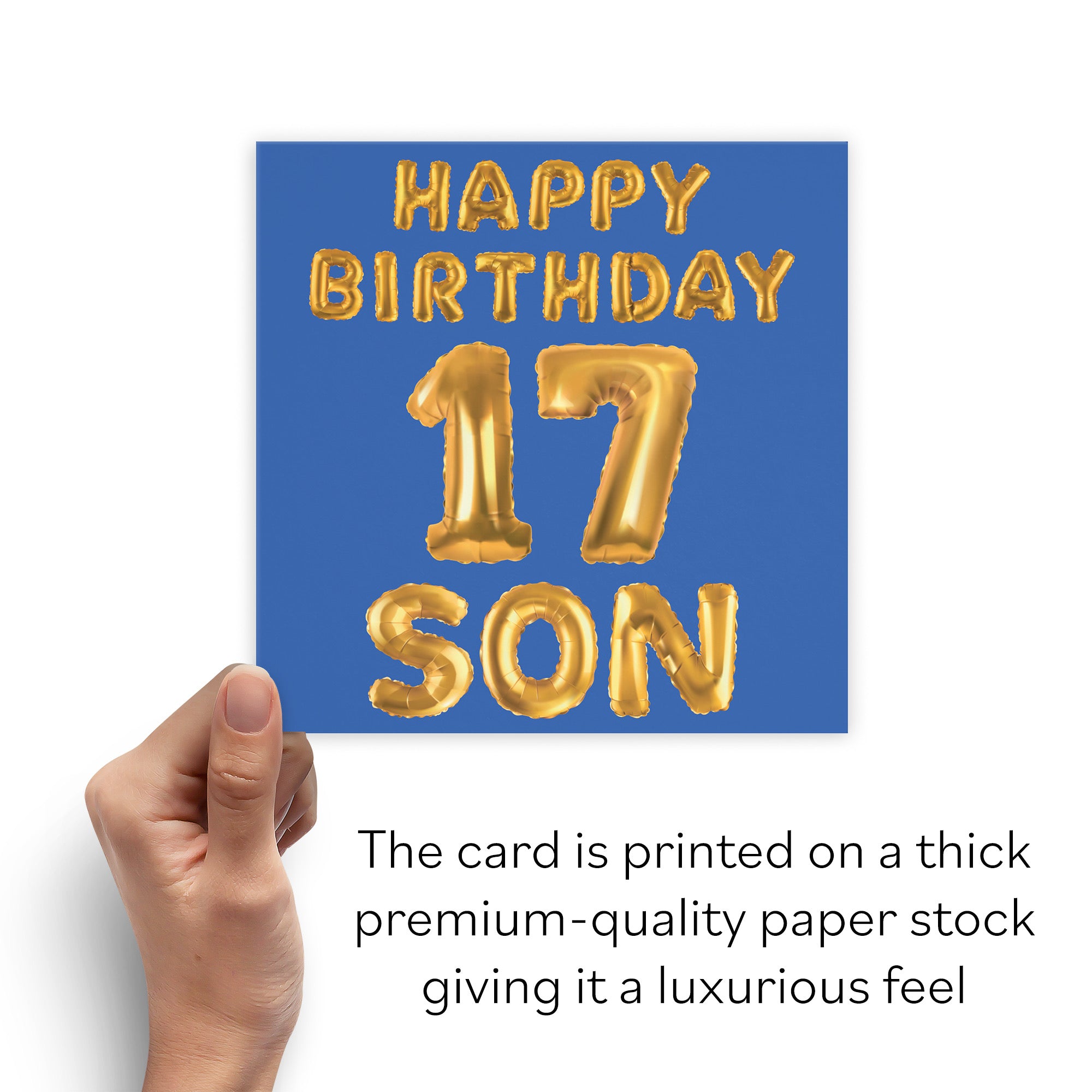 17th Son Birthday Card Balloon - Default Title (B09GLC15L6)