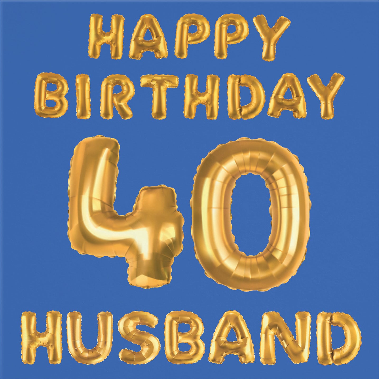 40th Husband Birthday Card Balloon - Default Title (B09GLC22RN)