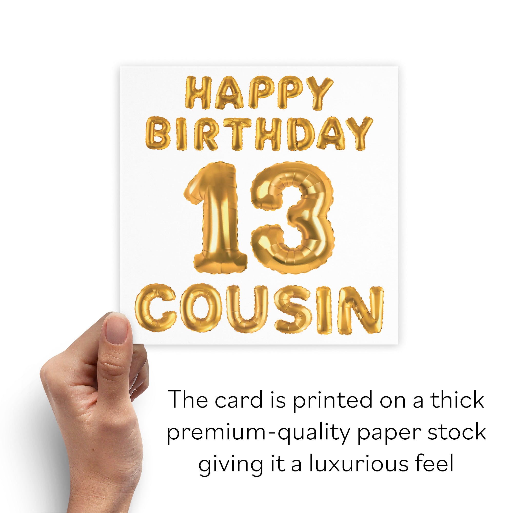 13th Cousin Birthday Card Balloon - Default Title (B09GLC278N)