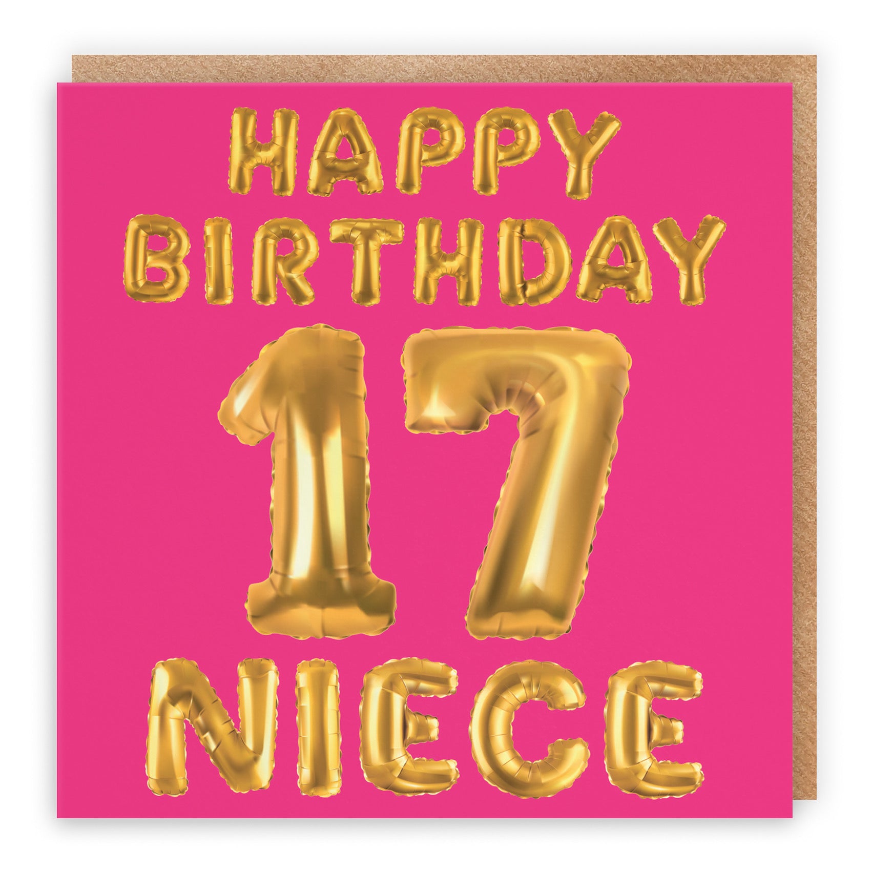 17th Niece Birthday Card Balloon - Default Title (B09GLC2CQL)