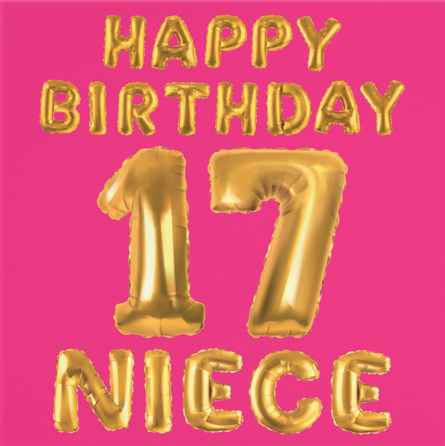 17th Niece Birthday Card Balloon - Default Title (B09GLC2CQL)