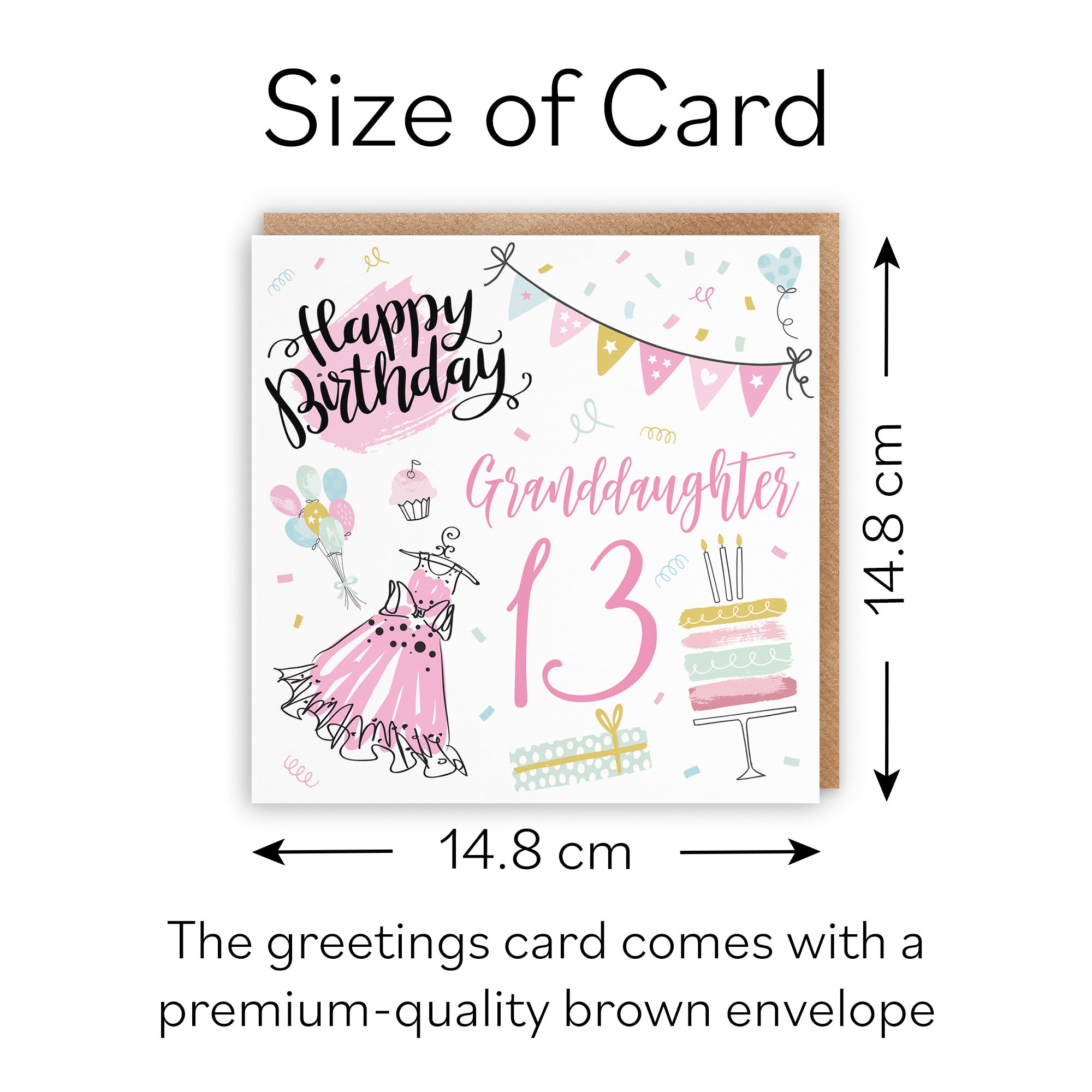 13th Granddaughter Birthday Card Party - Default Title (B09GLC4617)